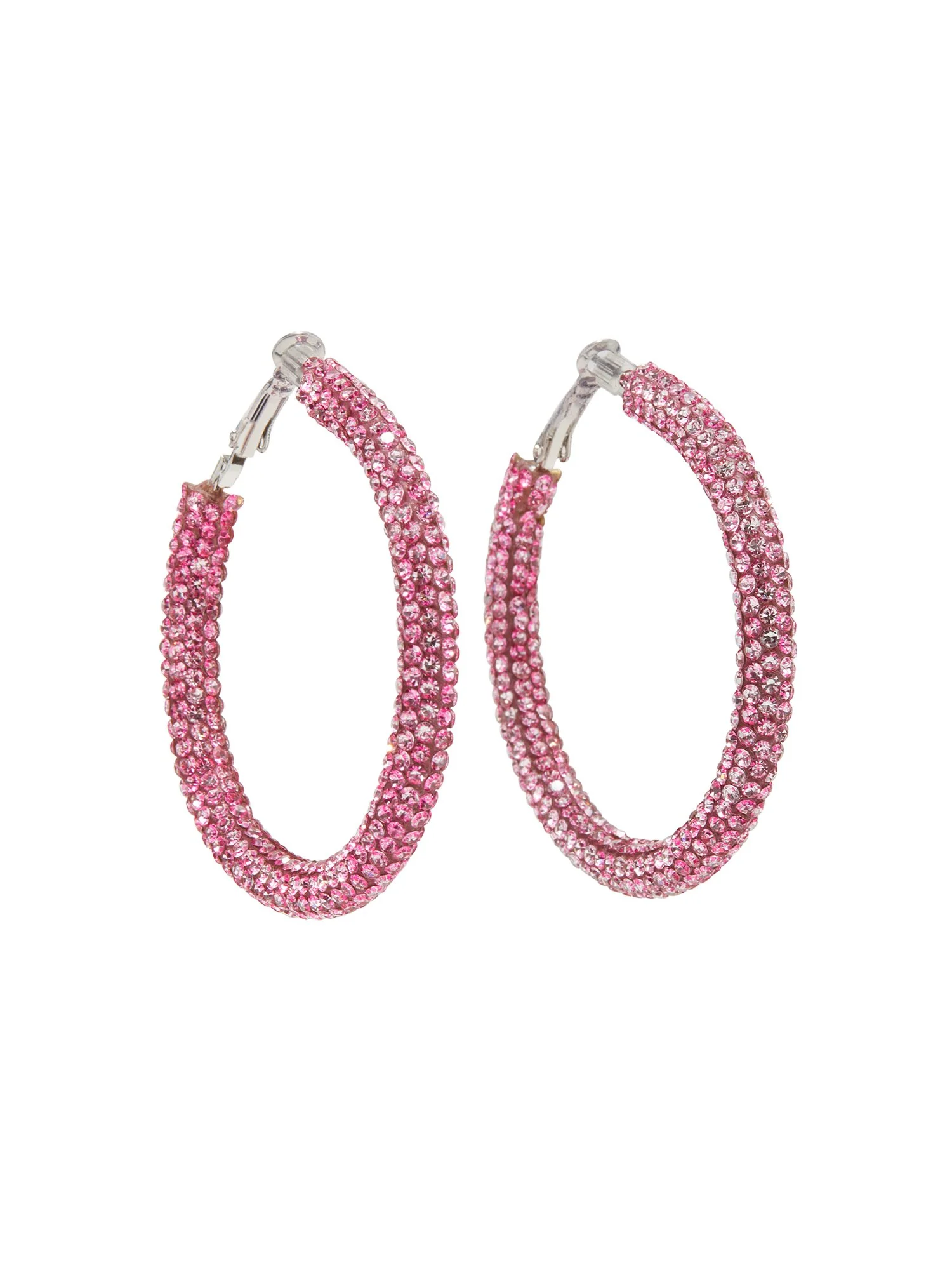 Rhinestone Hoop Earrings - Image 3