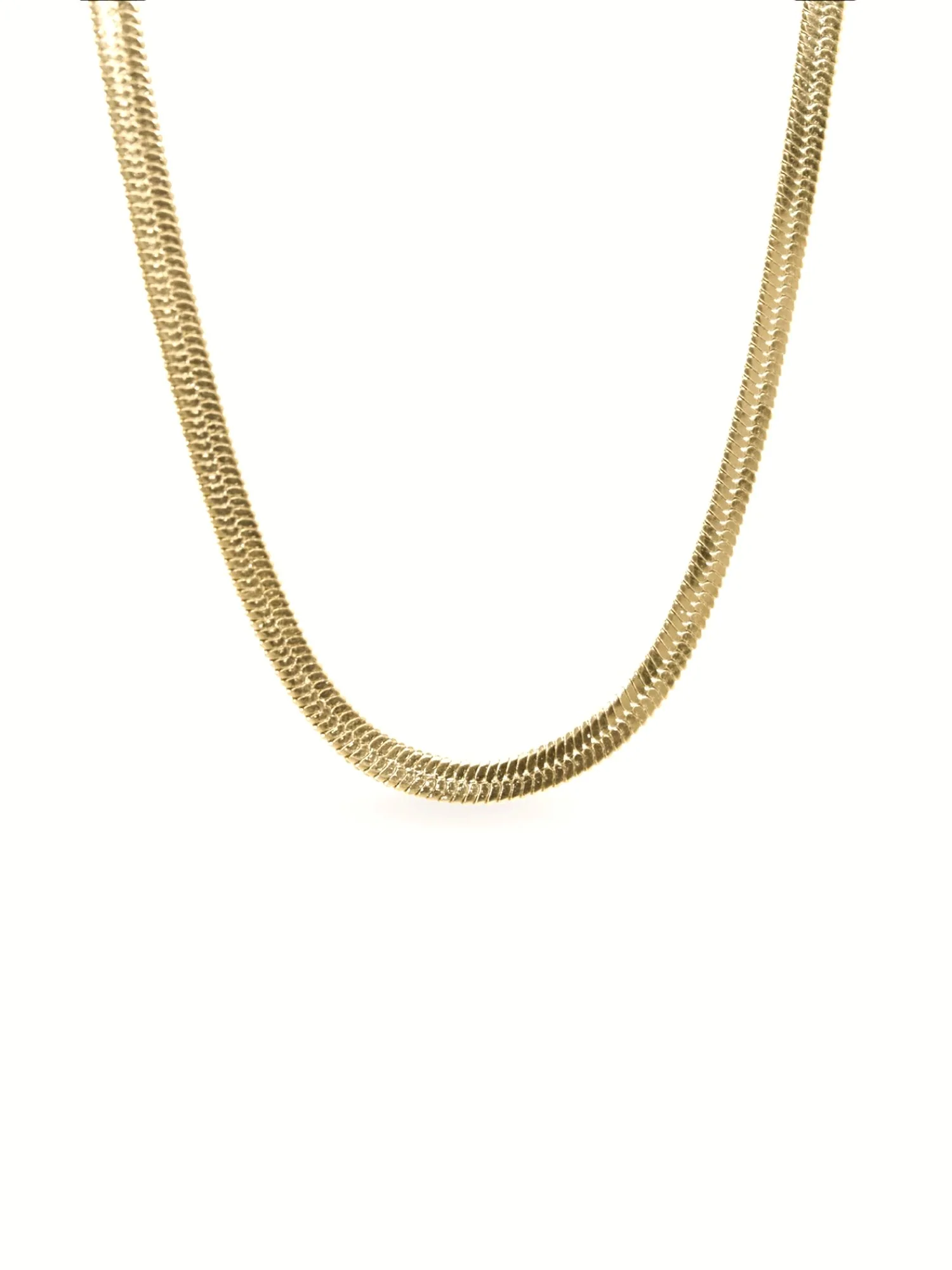 Simone The Label 14K Gold-Plated Herringbone Slick Chain Necklace - Brands We Love - Image 3