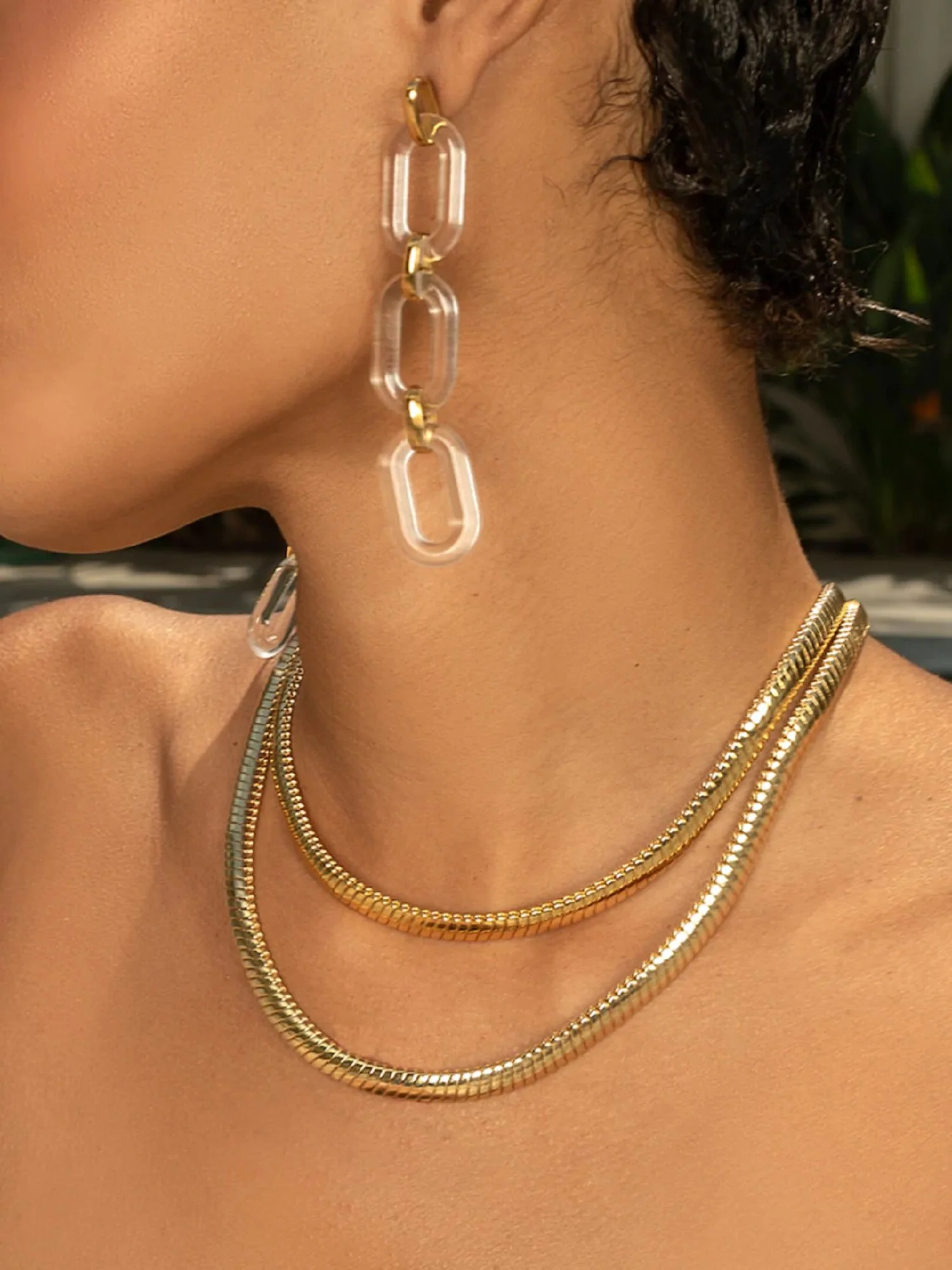 Simone The Label 14K Gold-Plated Slick Chain Necklace - Brands We Love - Image 2
