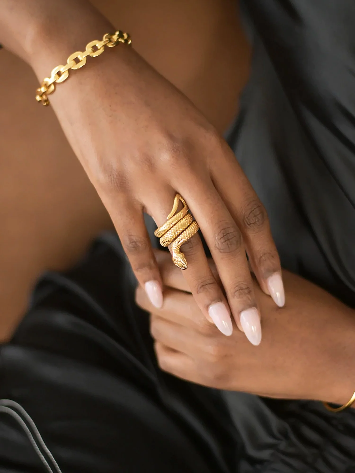 Simone The Label 14K Gold-Plated Snake Ring - Brands We Love - Image 2