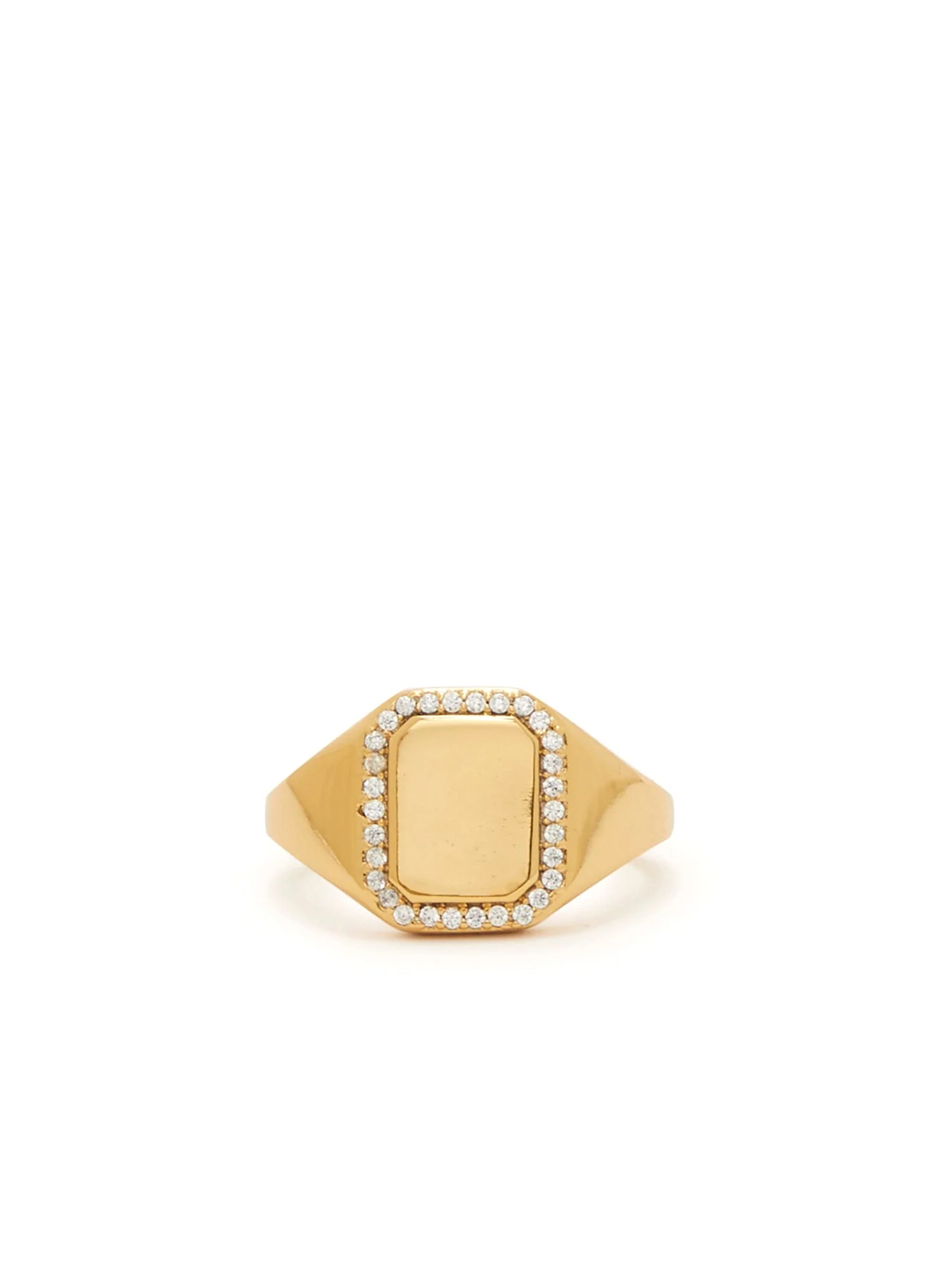 Petit Moments 18K Gold-Plated CZ Signet Ring - Brands We Love - Image 2