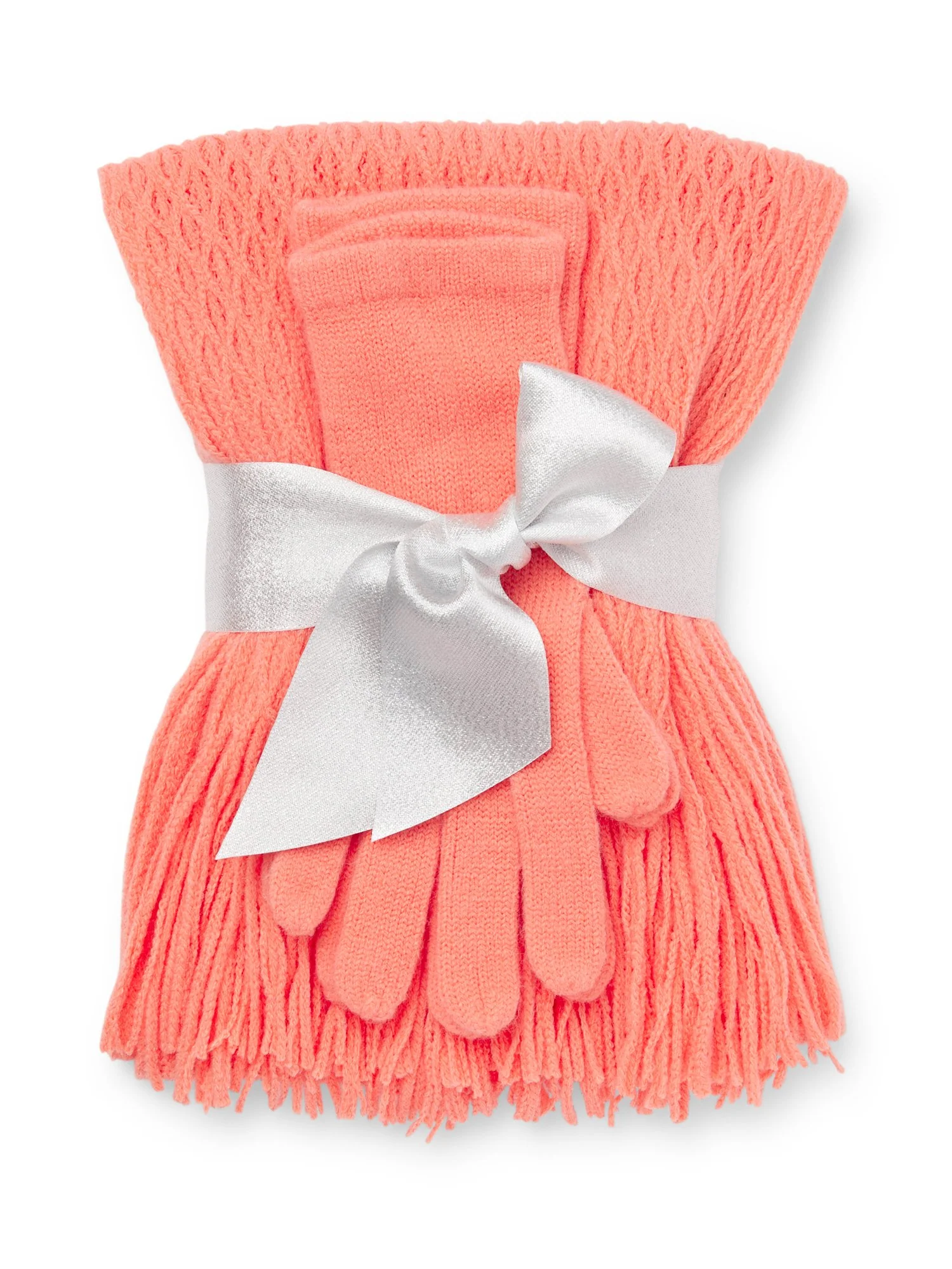 2-Piece Cable Knit Scarf & Gloves Set - Image 14