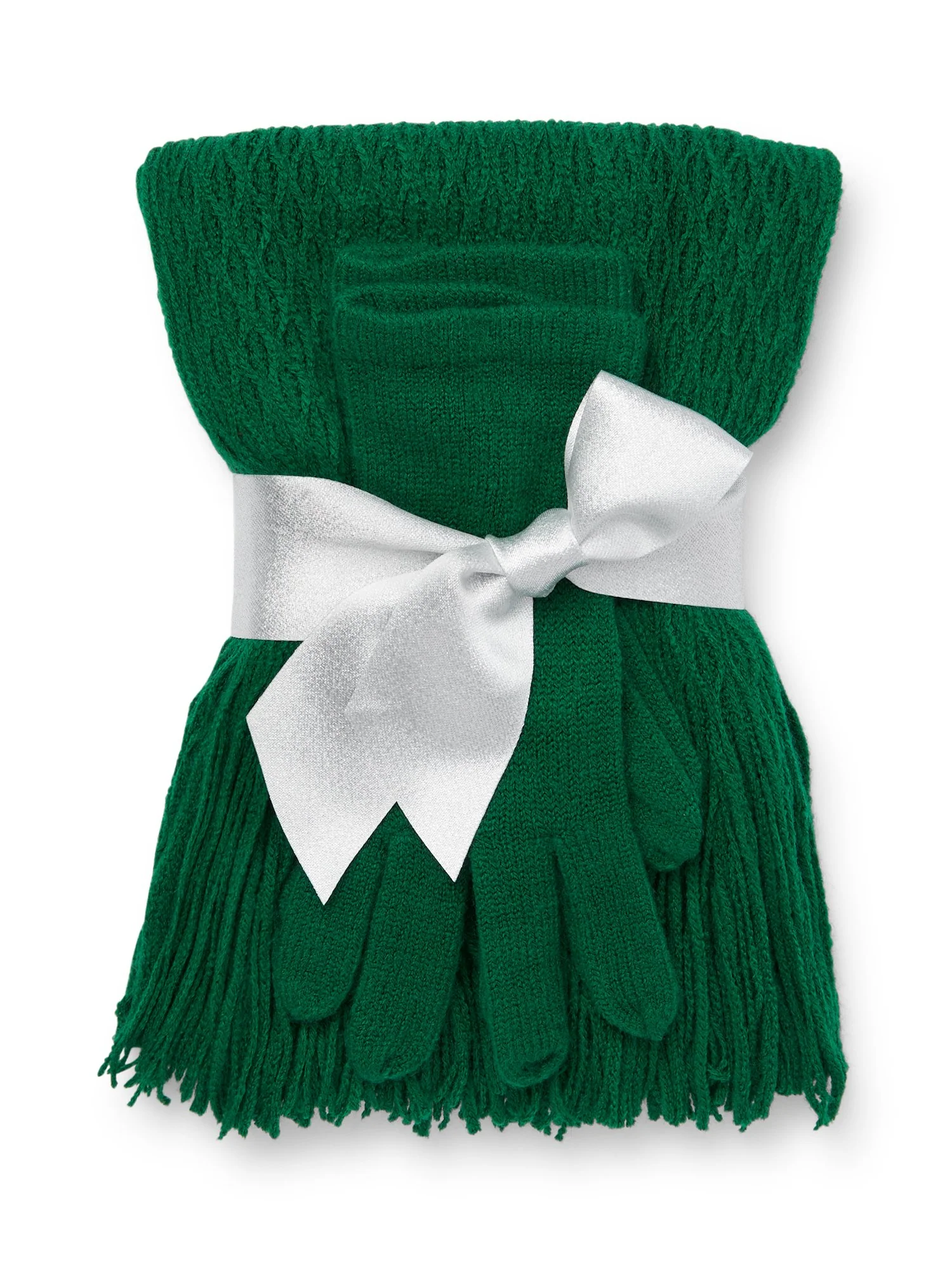 2-Piece Cable Knit Scarf & Gloves Set - Image 18