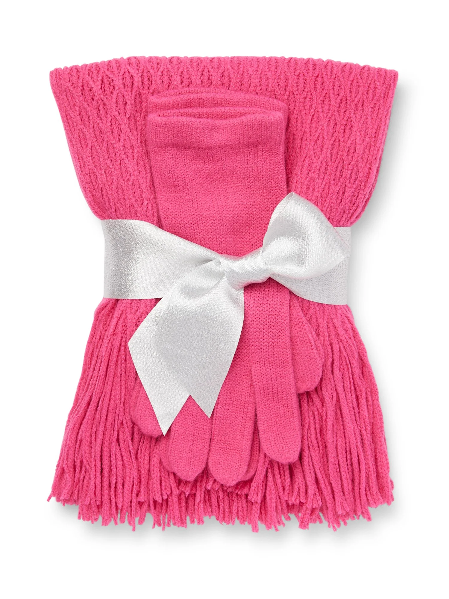 2-Piece Cable Knit Scarf & Gloves Set - Image 27