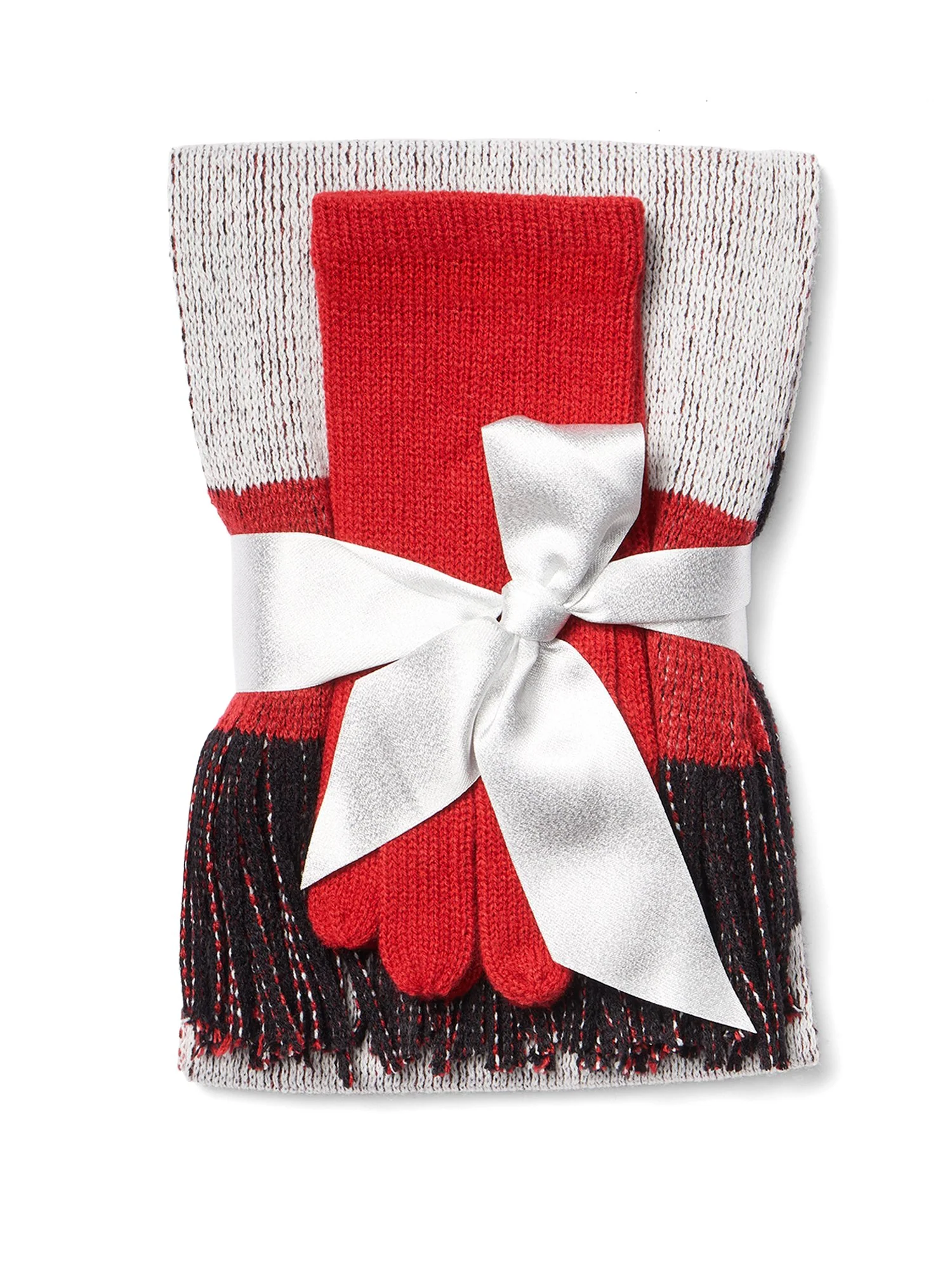 2-Piece Colorblock Scarf & Gloves Set - Image 6