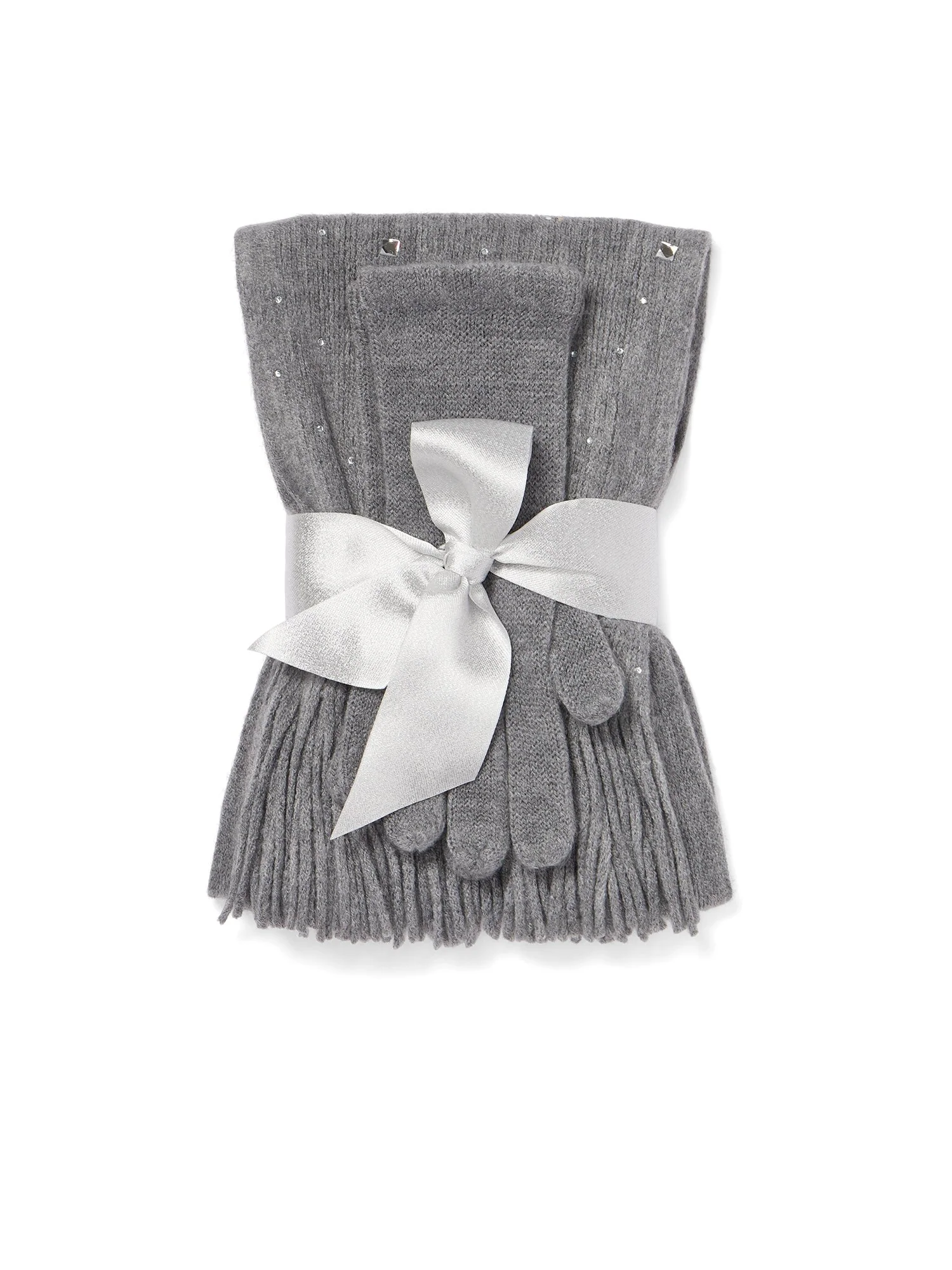 2-Piece Embellished Scarf & Gloves Set - Image 3