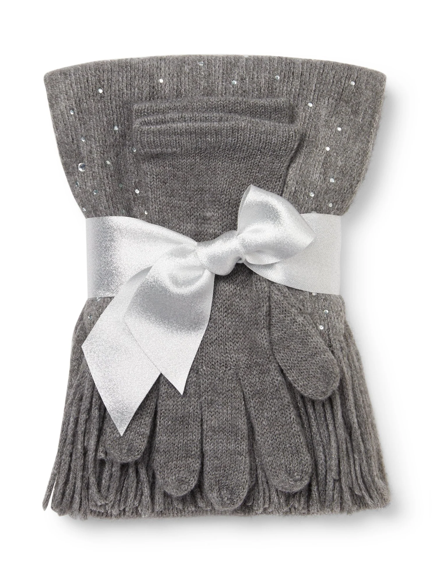 2-Piece Rhinestone Scarf & Gloves Set - Image 6