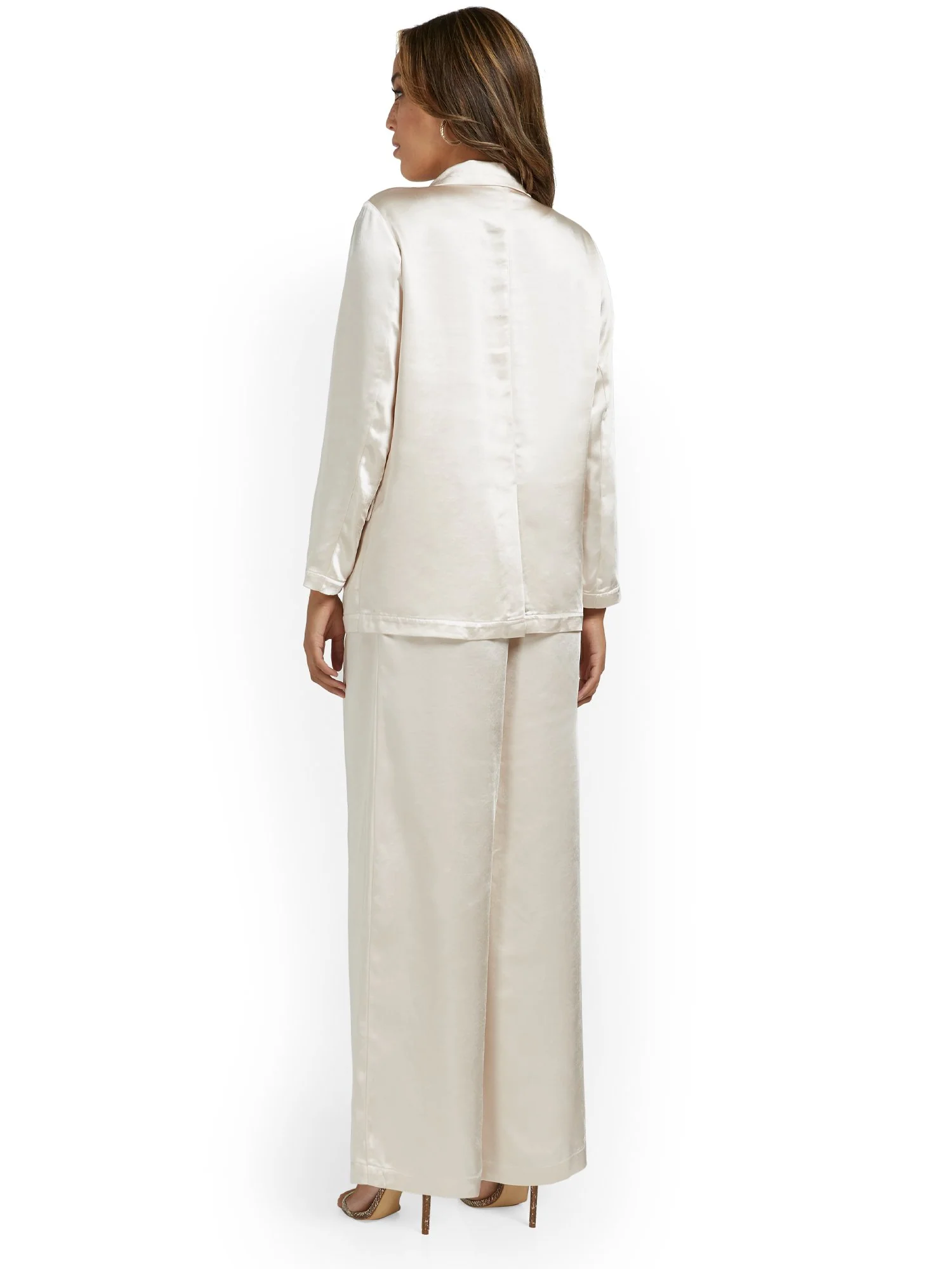 Lena 2-Piece Satin Blazer & Wide-Leg Pant Set - Brands We Love - Image 12