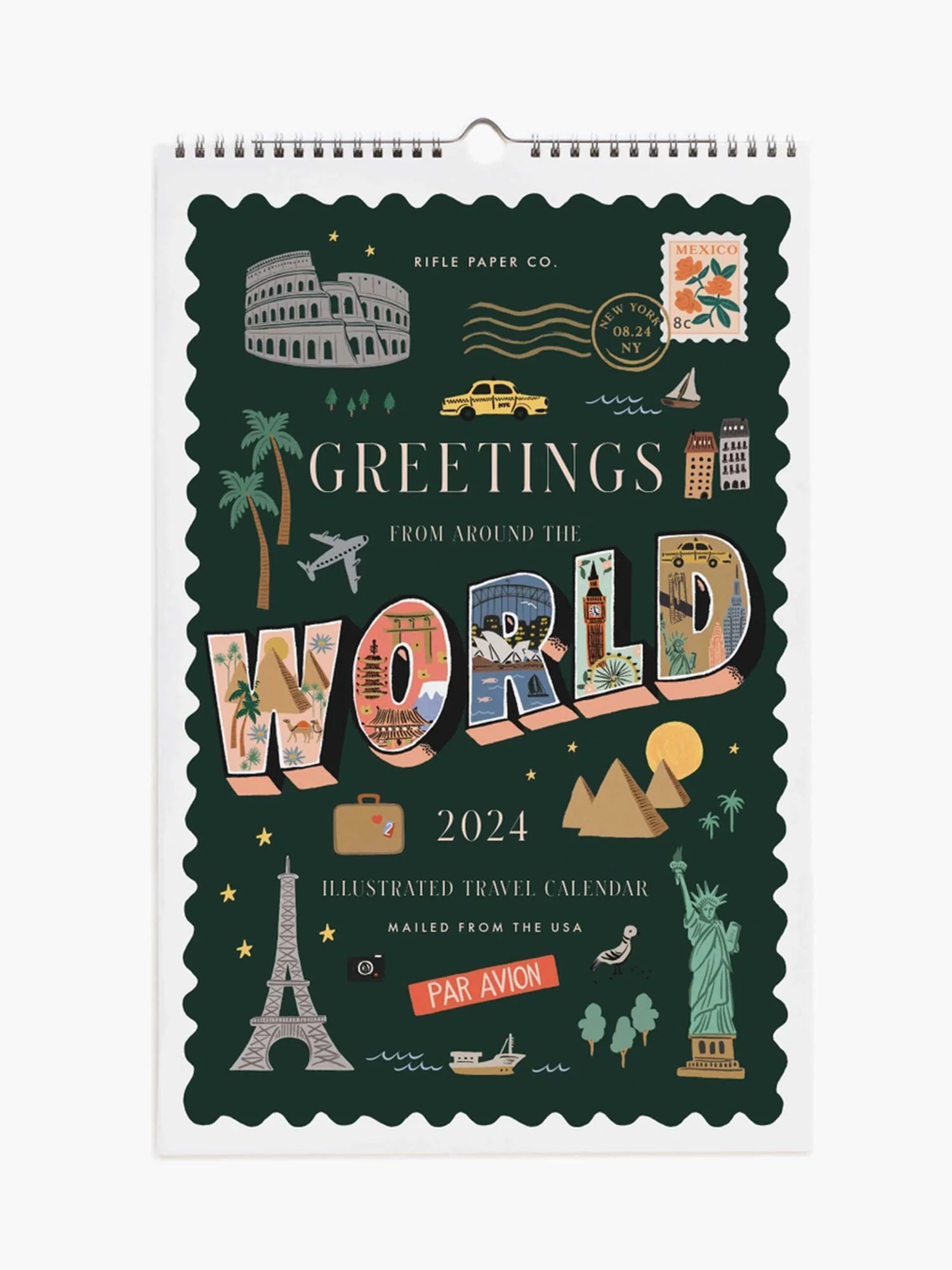 Rifle Paper Co. 2024 Greetings From Around the World Calendar - Brands We Love
