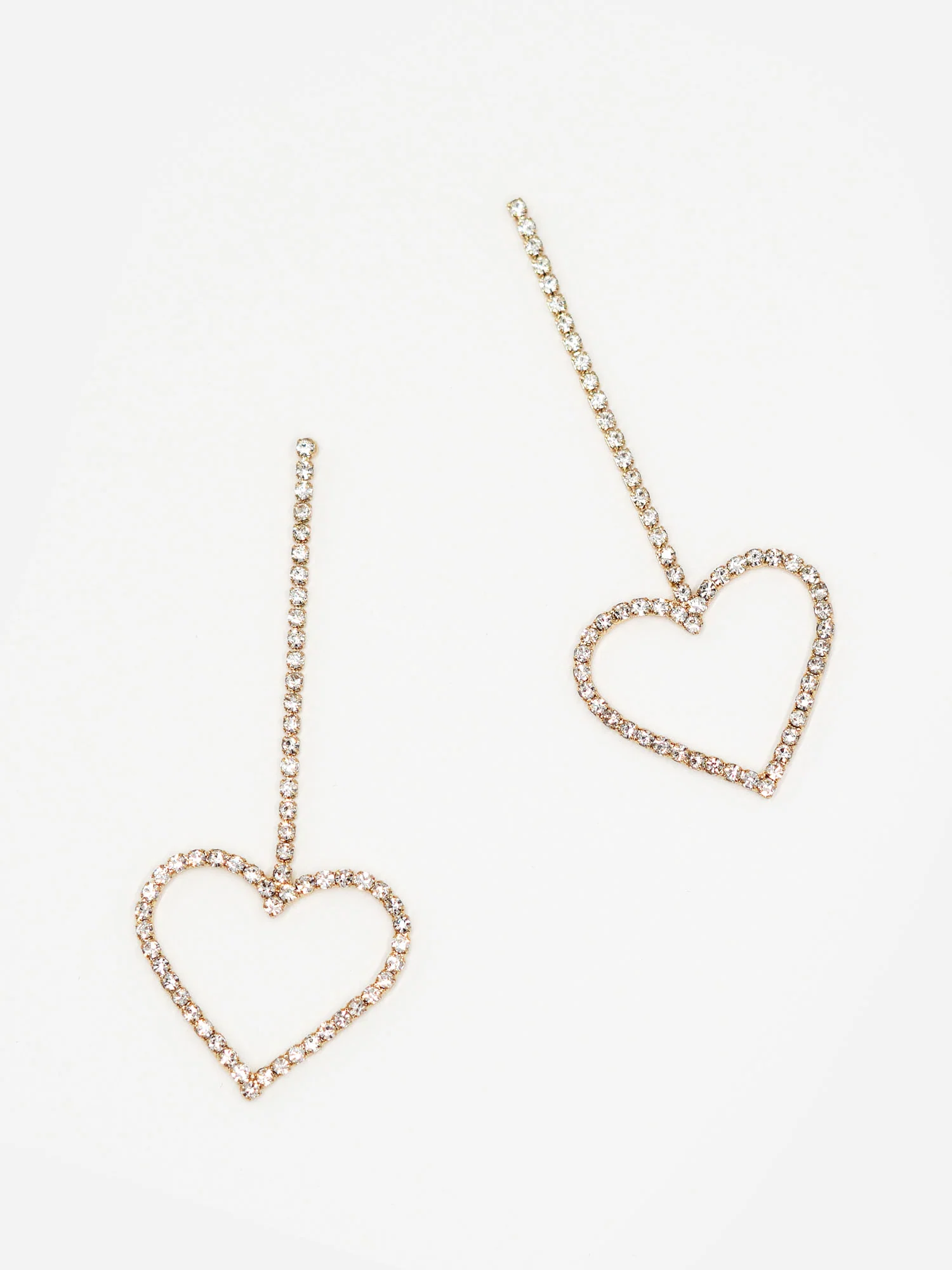 Pave Heart Drop Earrings - Image 3
