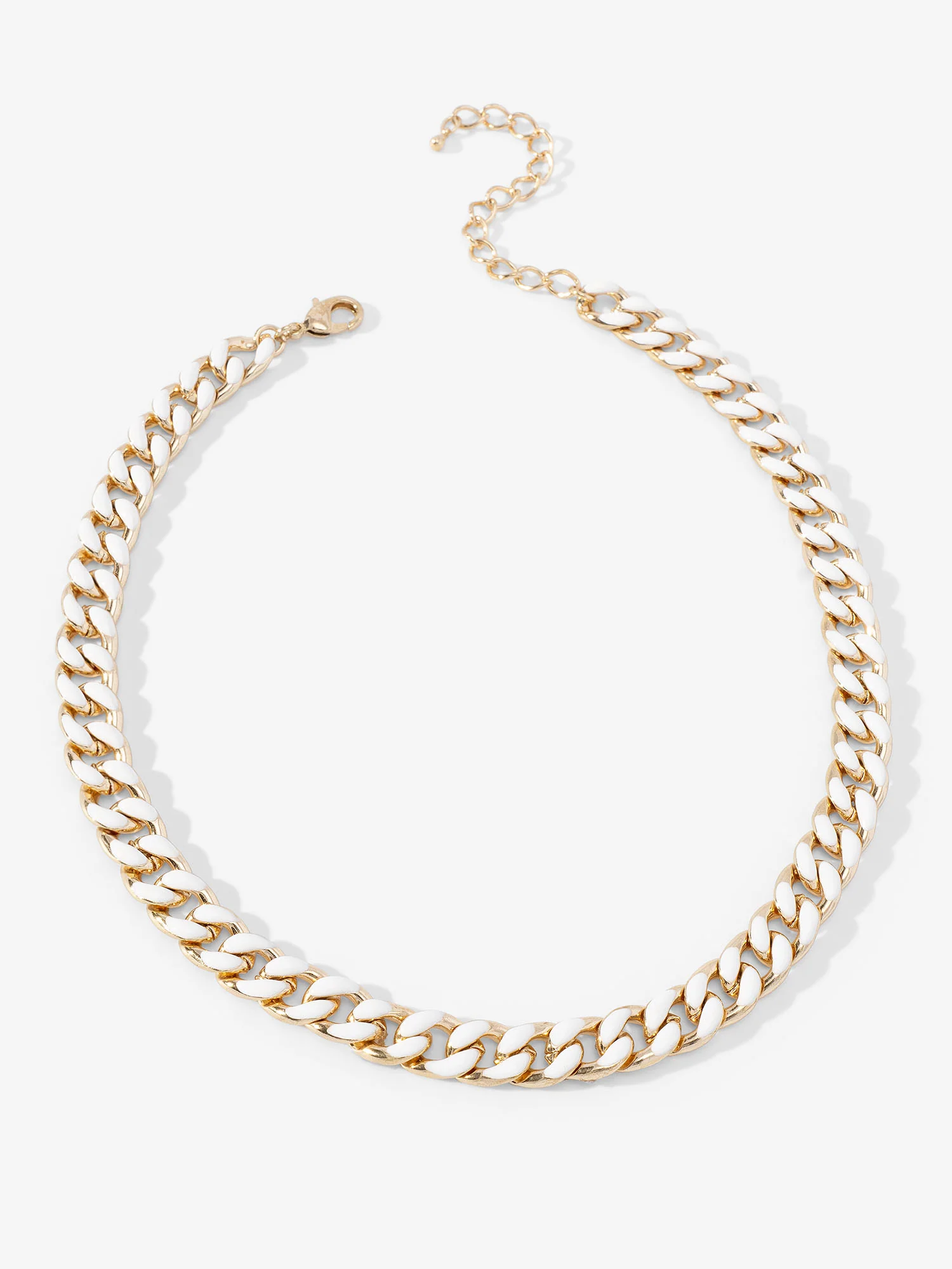 Enamel Curb Chain Necklace