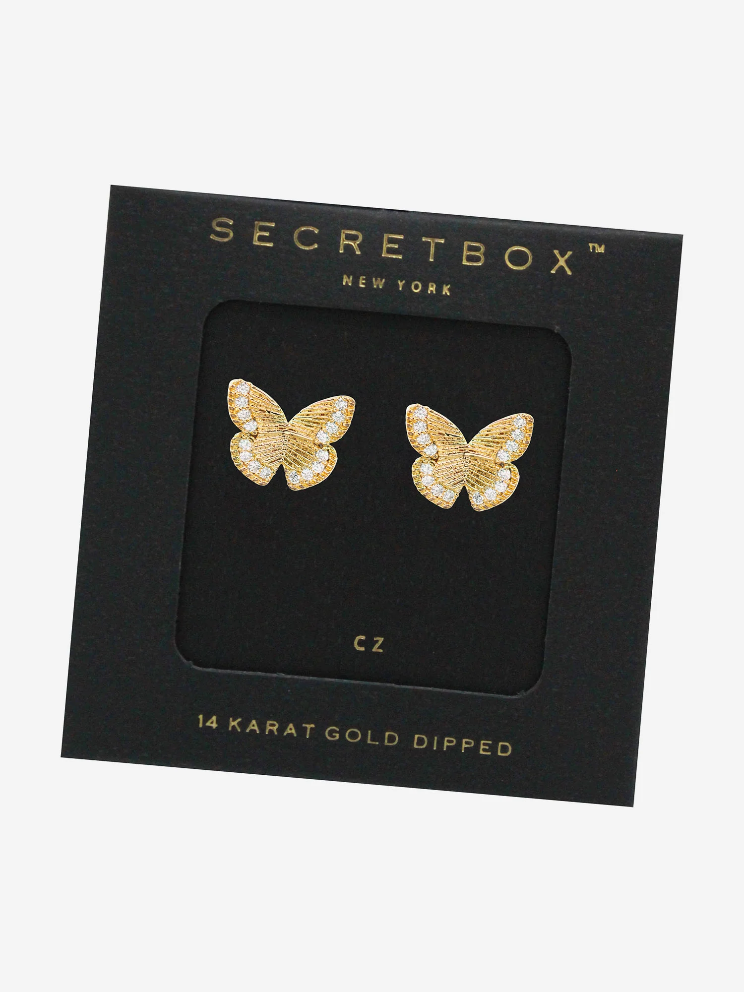 Secret Box 14K Gold Butterfly Earring - Brands We Love - Image 2