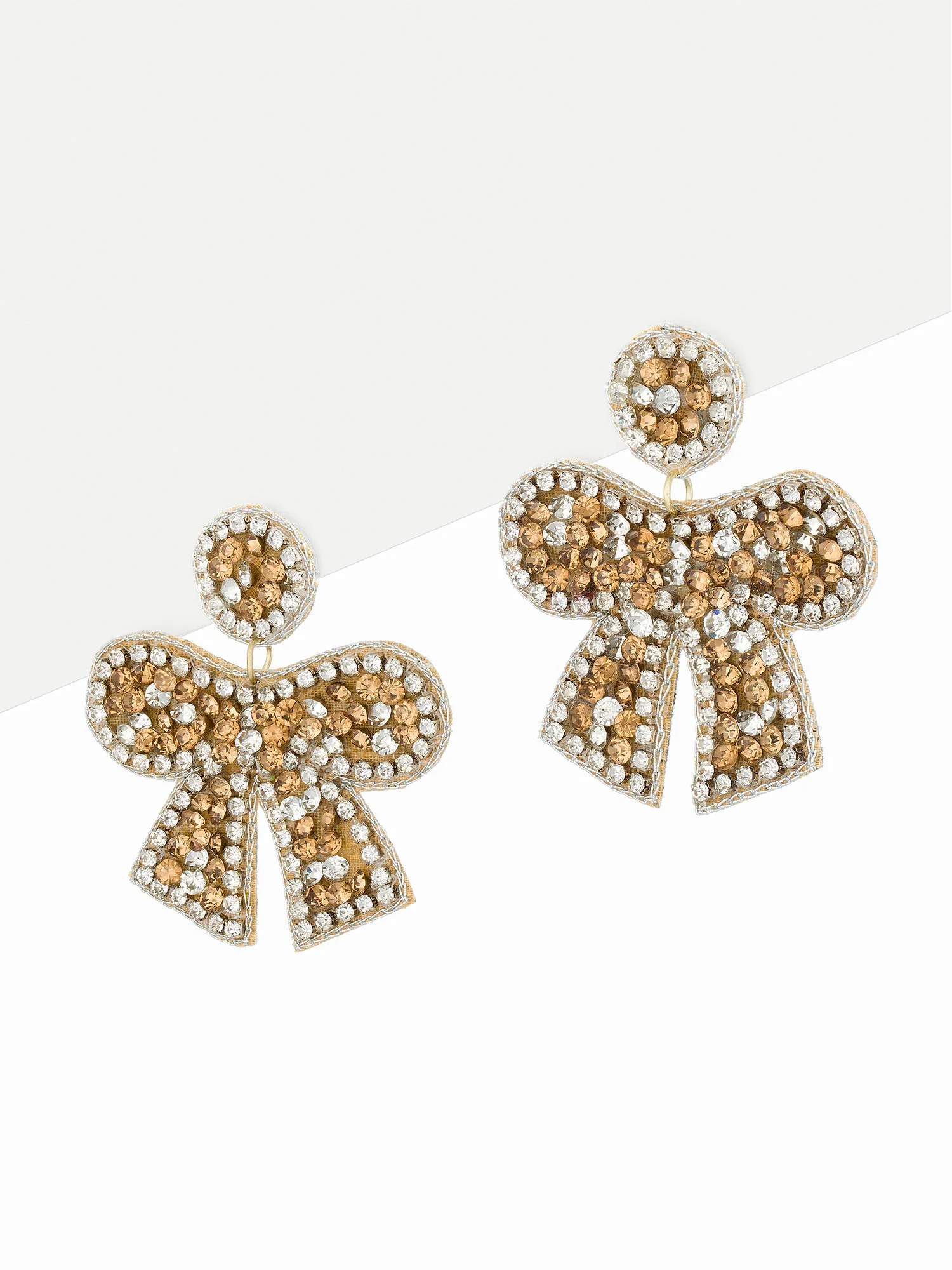 Beaded Bow Earrings - Image 2
