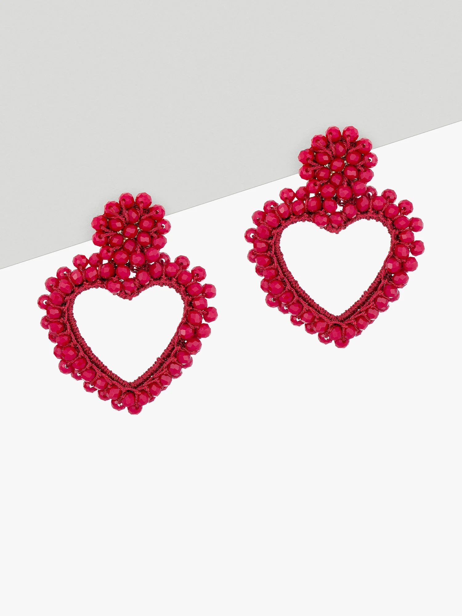 Beaded Heart Earrings - Image 2