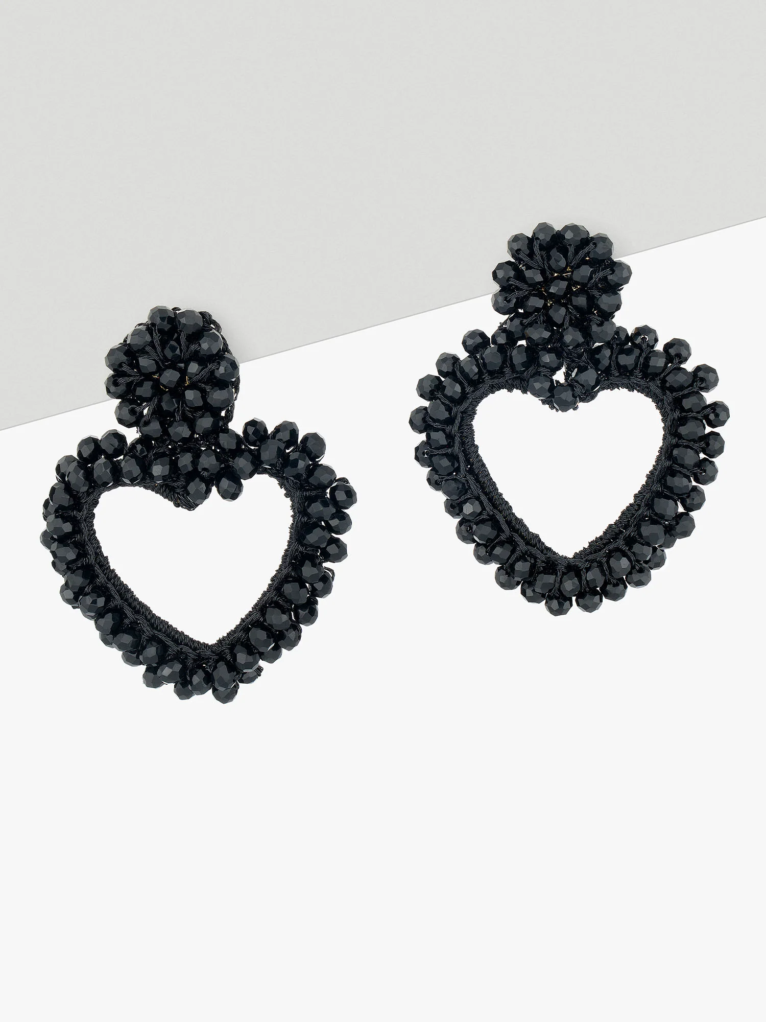 Beaded Heart Earrings - Image 2