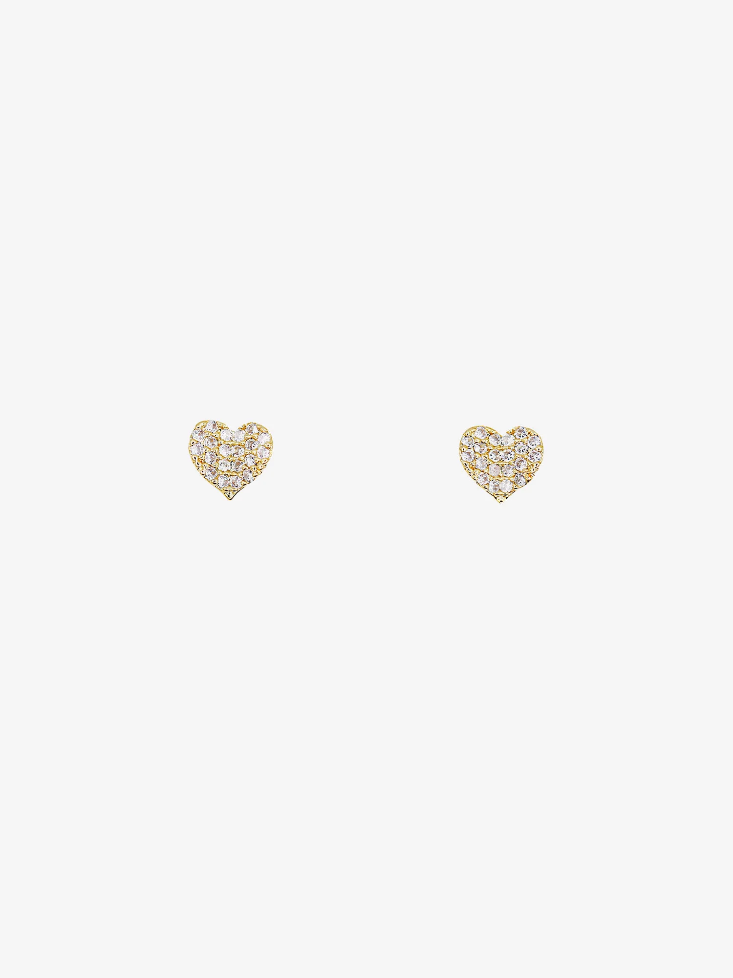 Secret Box 14K Gold Folded Heart Cubic Post Earrings - Brands We Love