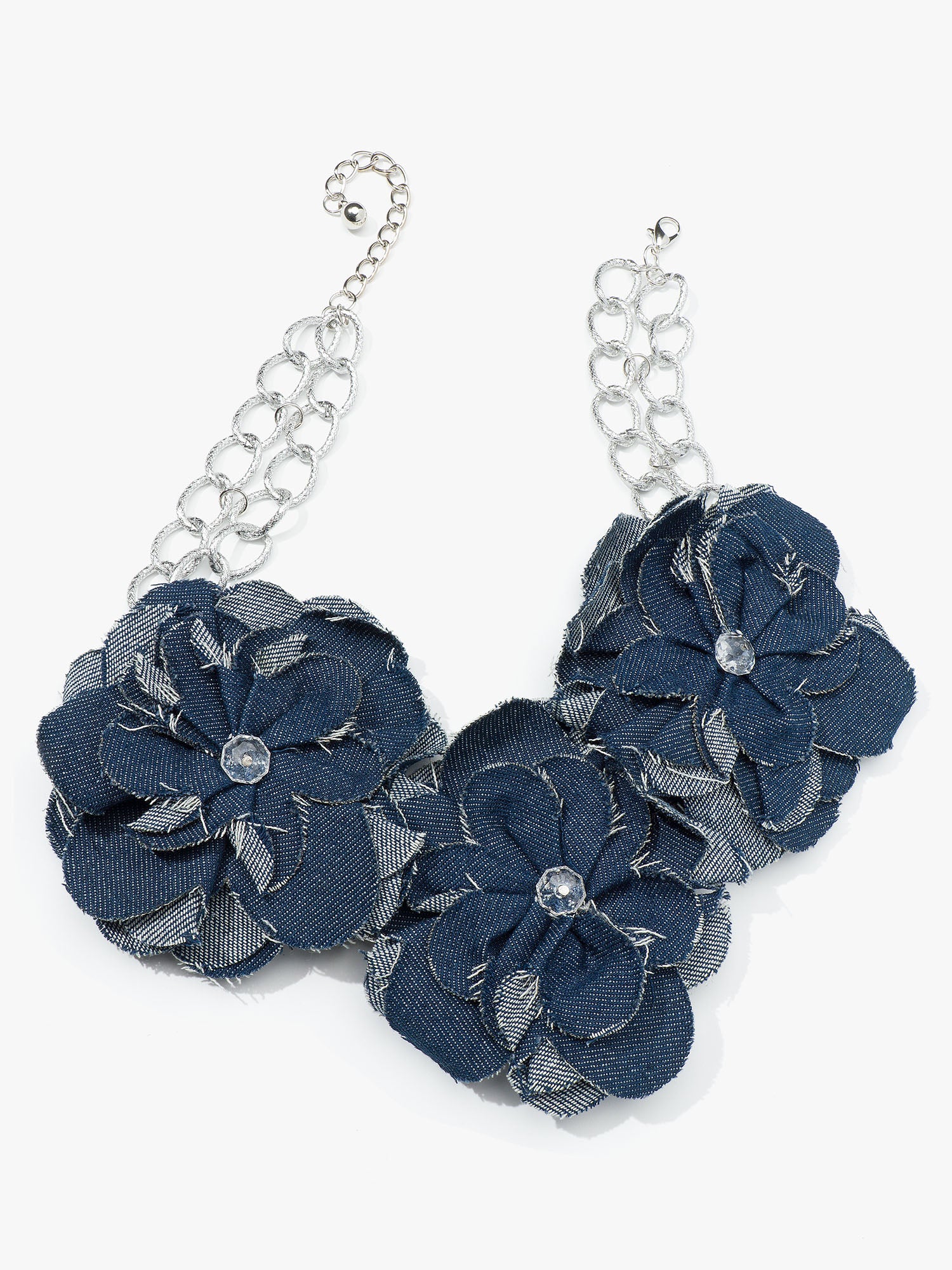 Flower Trim Statement Necklace