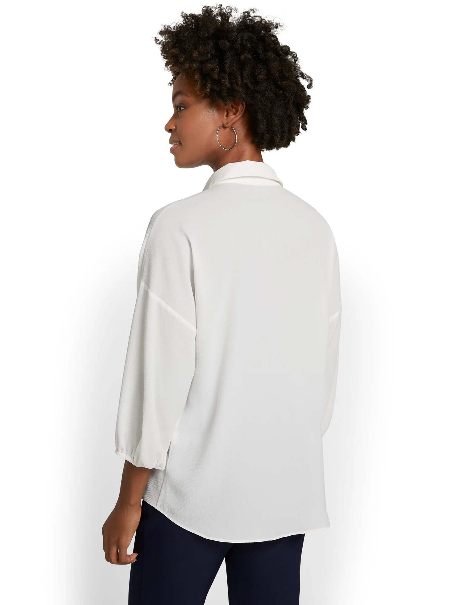 3/4-Sleeve Collar Blouse - Image 3