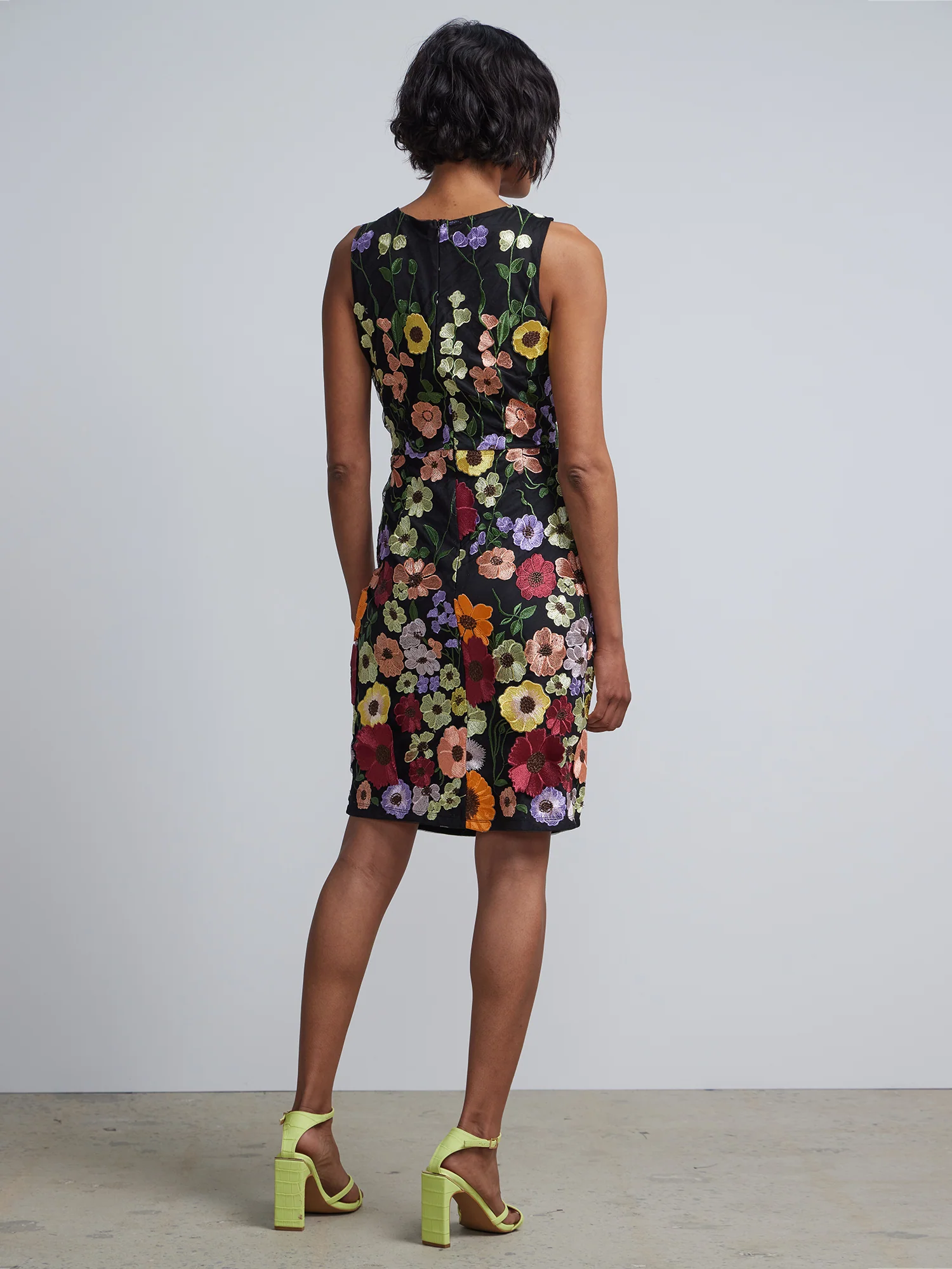 3-D Floral Sheath Dress - Image 3