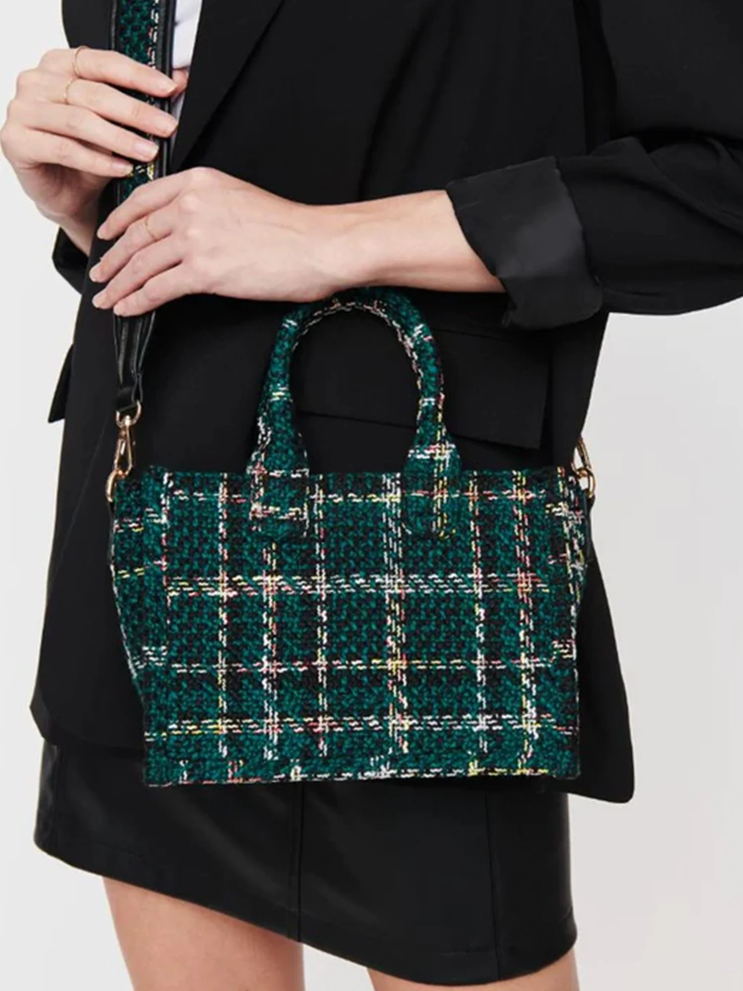 Urban Expressions 3-IN-1 Boucle Plaid Crossbody - Brands We Love - Image 2