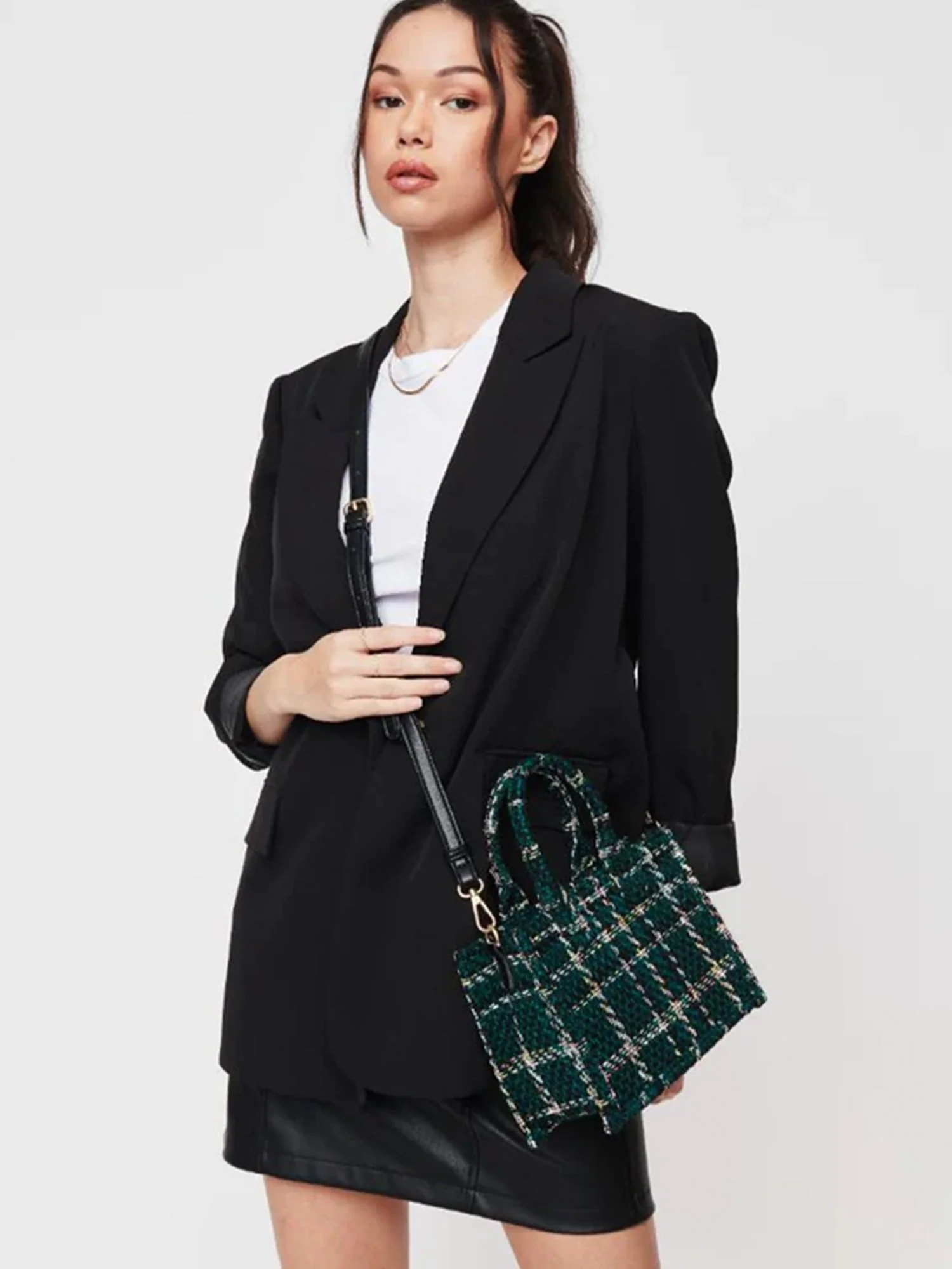 Urban Expressions 3-IN-1 Boucle Plaid Crossbody - Brands We Love - Image 7