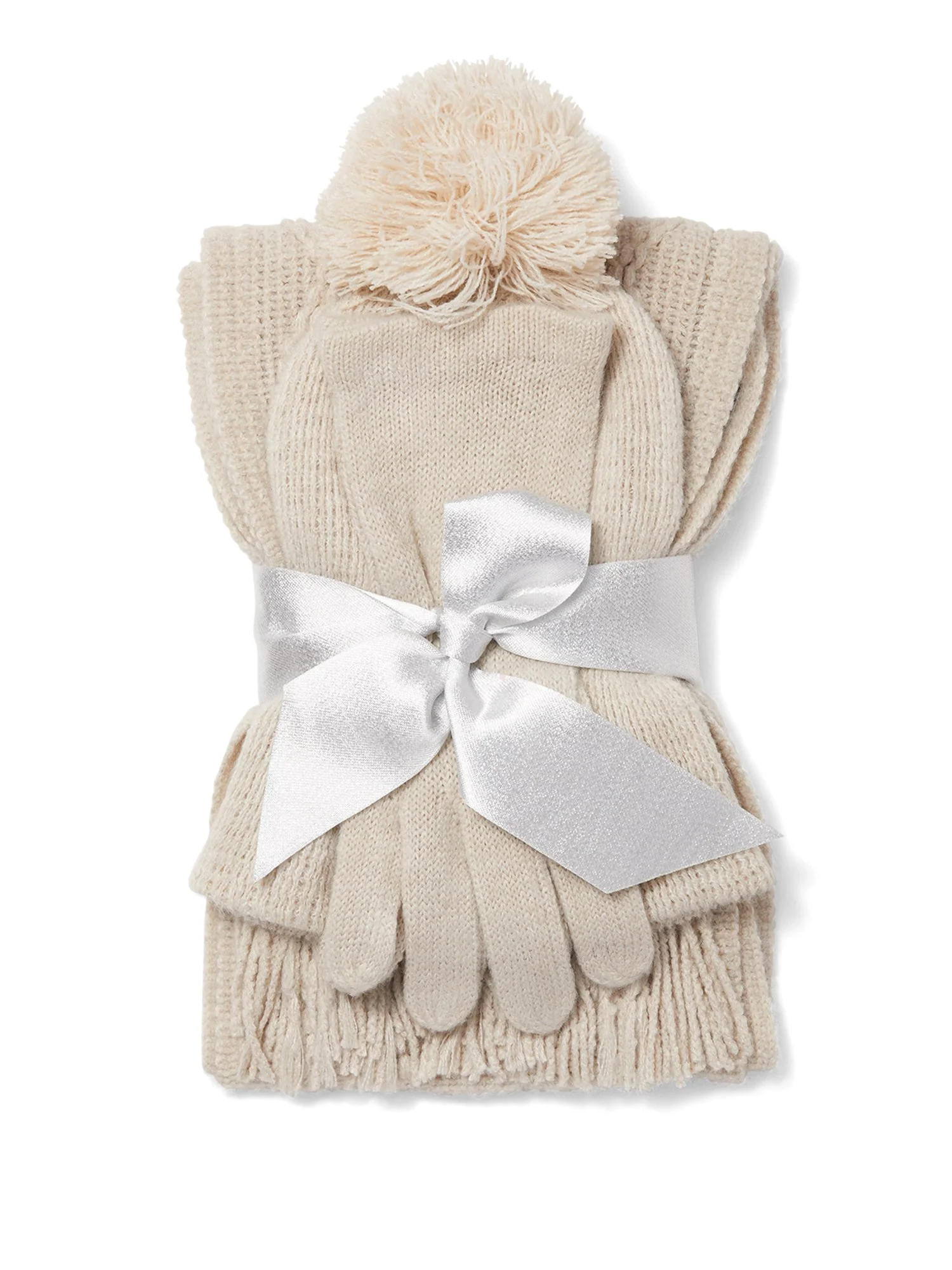 3-Piece Cable-Knit Scarf, Hat & Gloves Set - Image 13