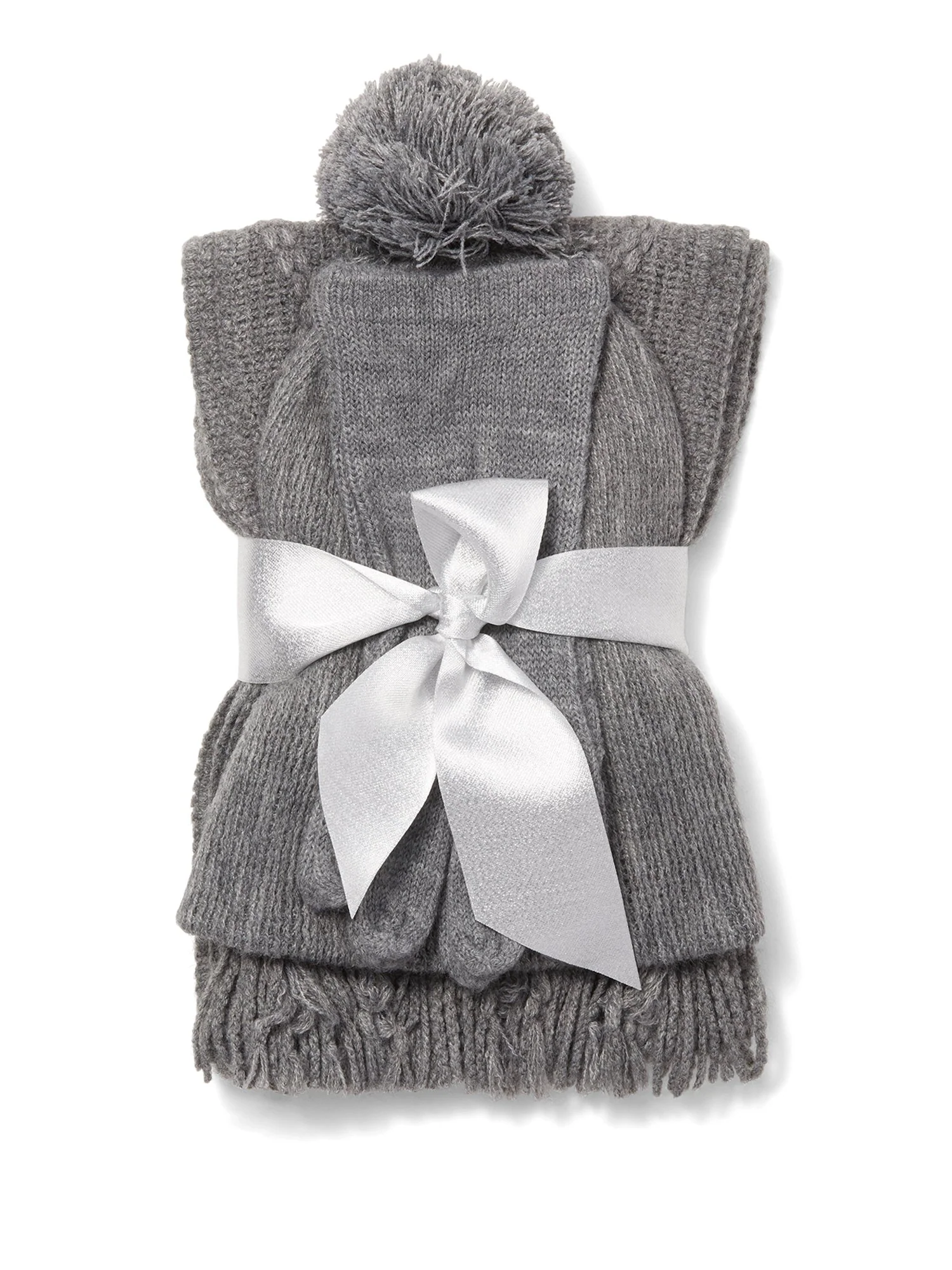 3-Piece Cable-Knit Scarf, Hat & Gloves Set - Image 3