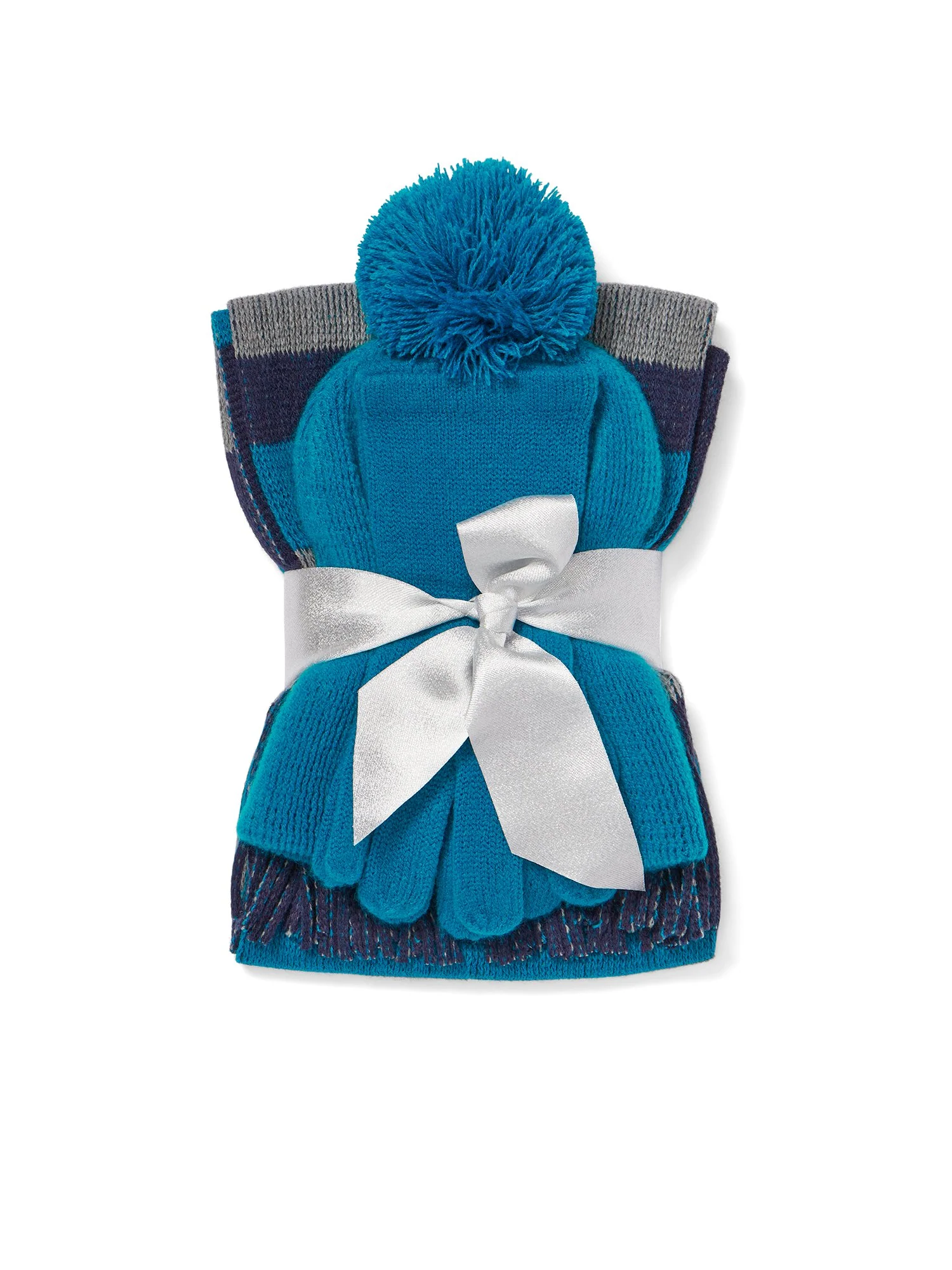 3-Piece Colorblock Scarf, Hat & Gloves Set - Image 6