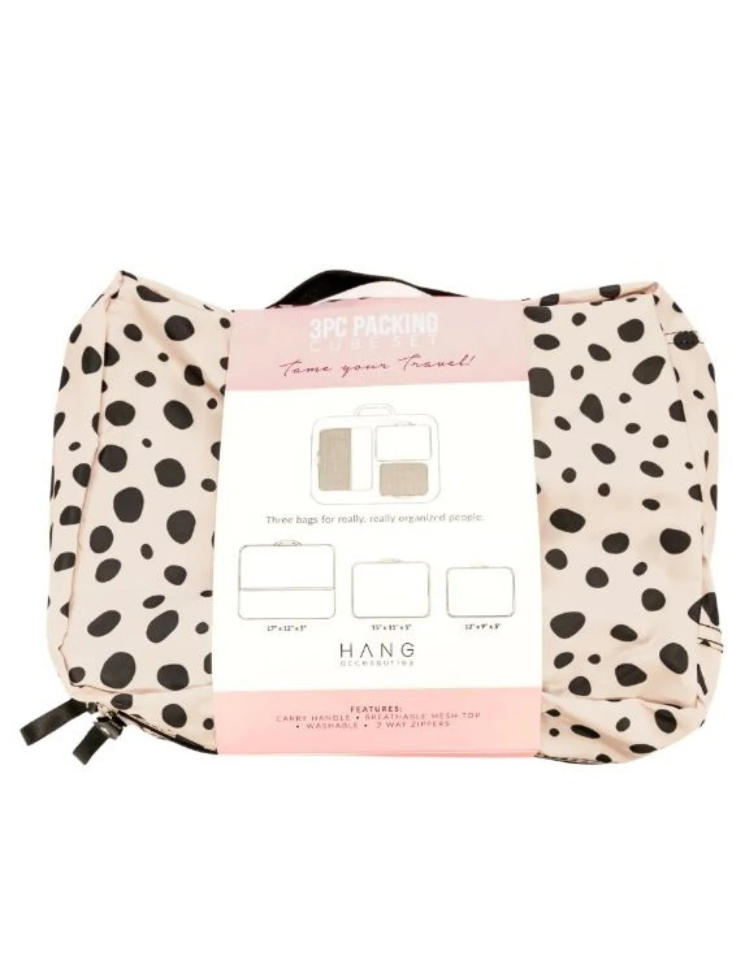 3 Piece Packing Cube Set, Cheetah Spot - Hang Accessories - Image 3