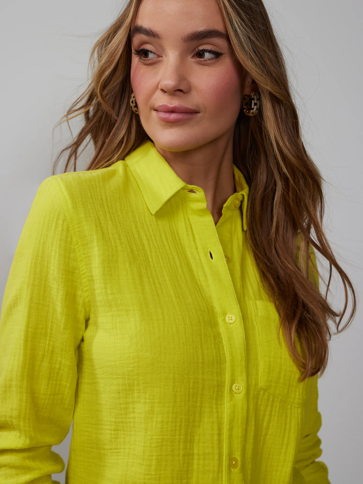 Long Sleeve Cotton Gauze Shirt - Image 4