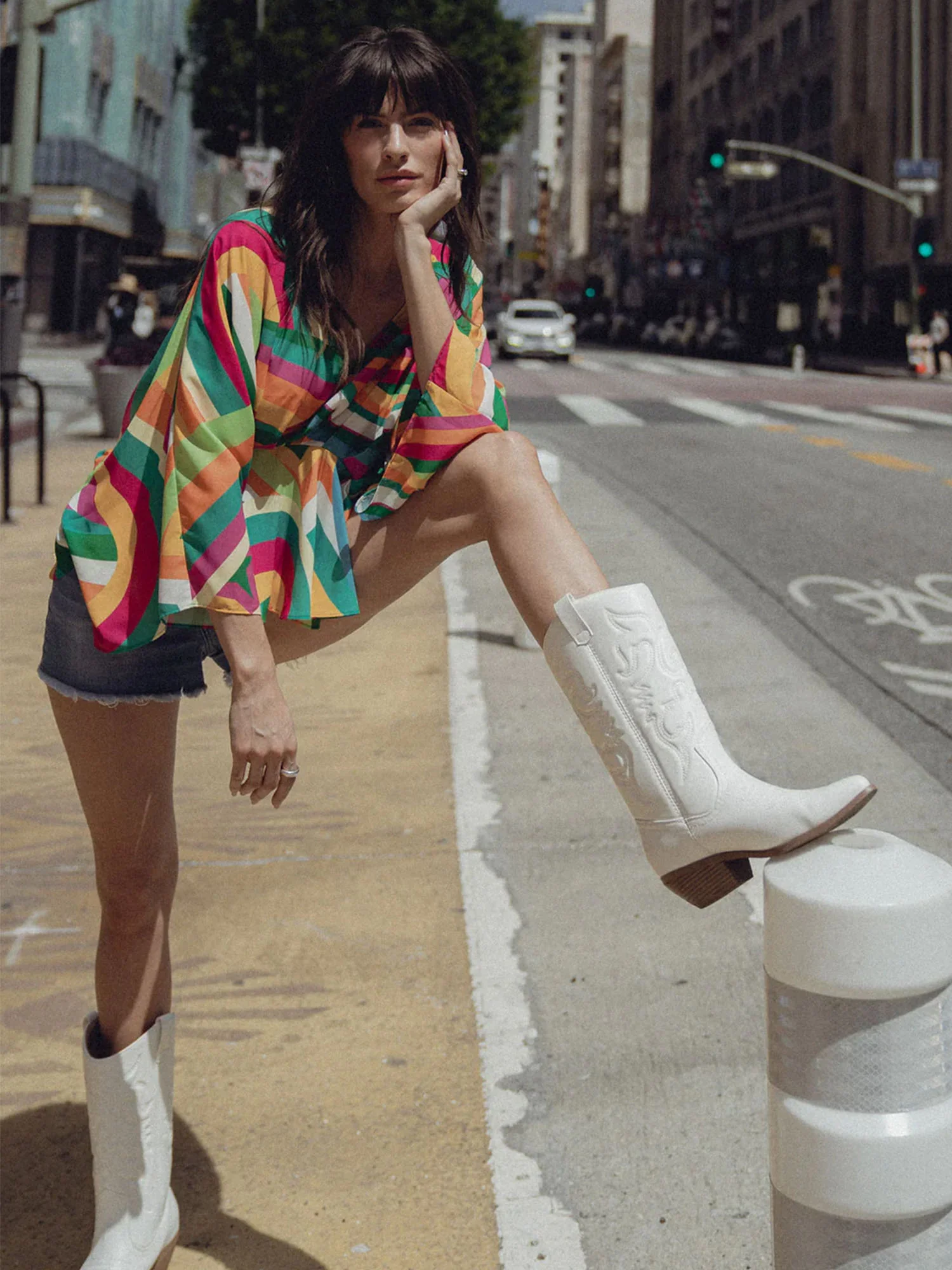 Flying Tomato Wrap Style Abstract Print Blouse - Brands We Love - Image 5