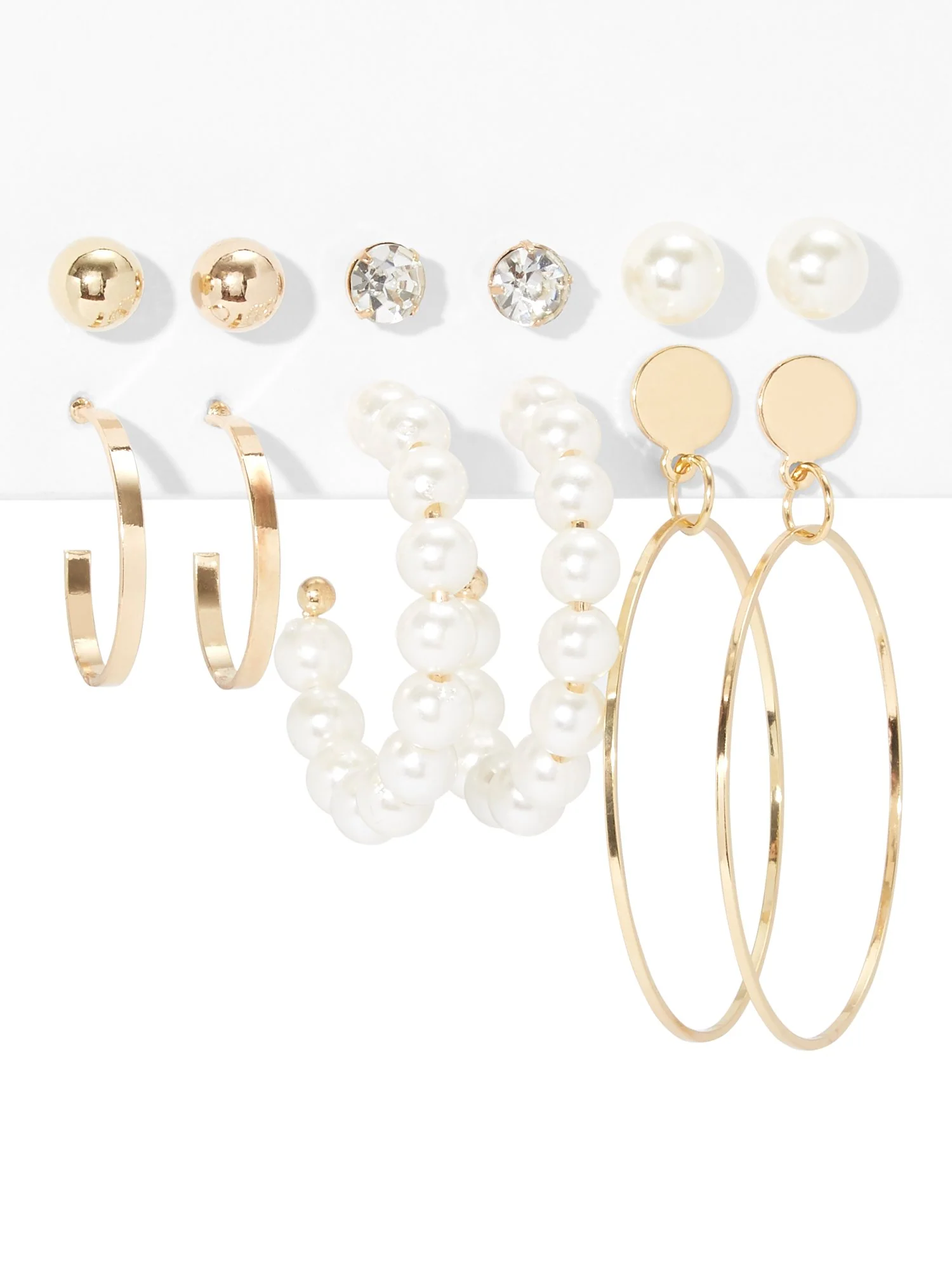 6-Piece Faux-Pearl Earring Set