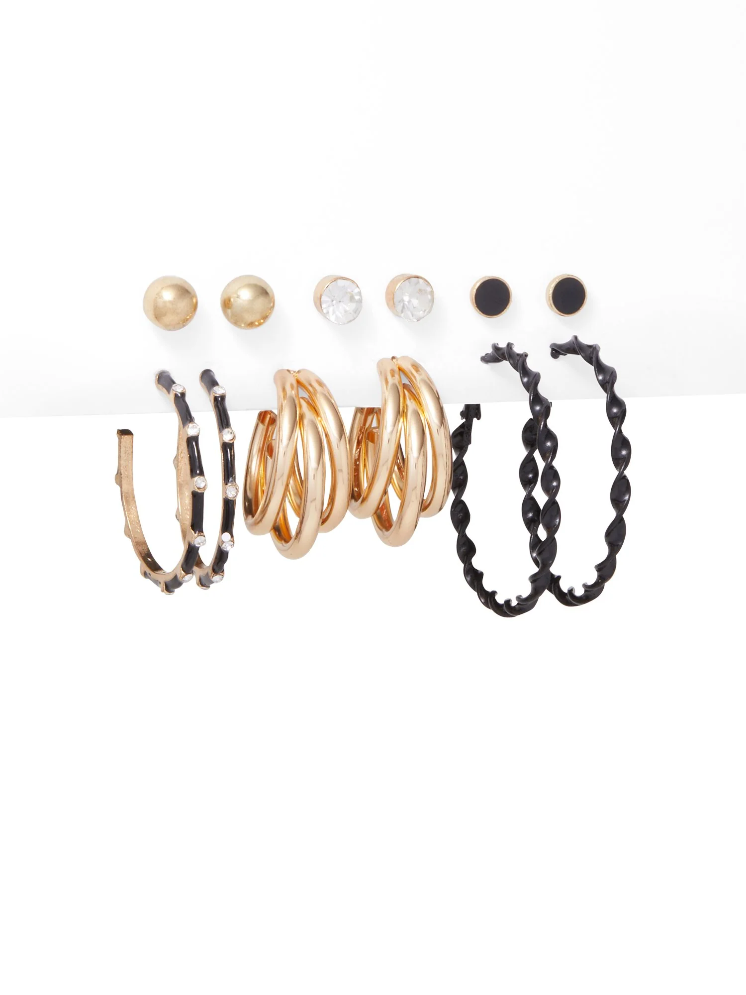 6-Piece Gold-Tone Earrings Set