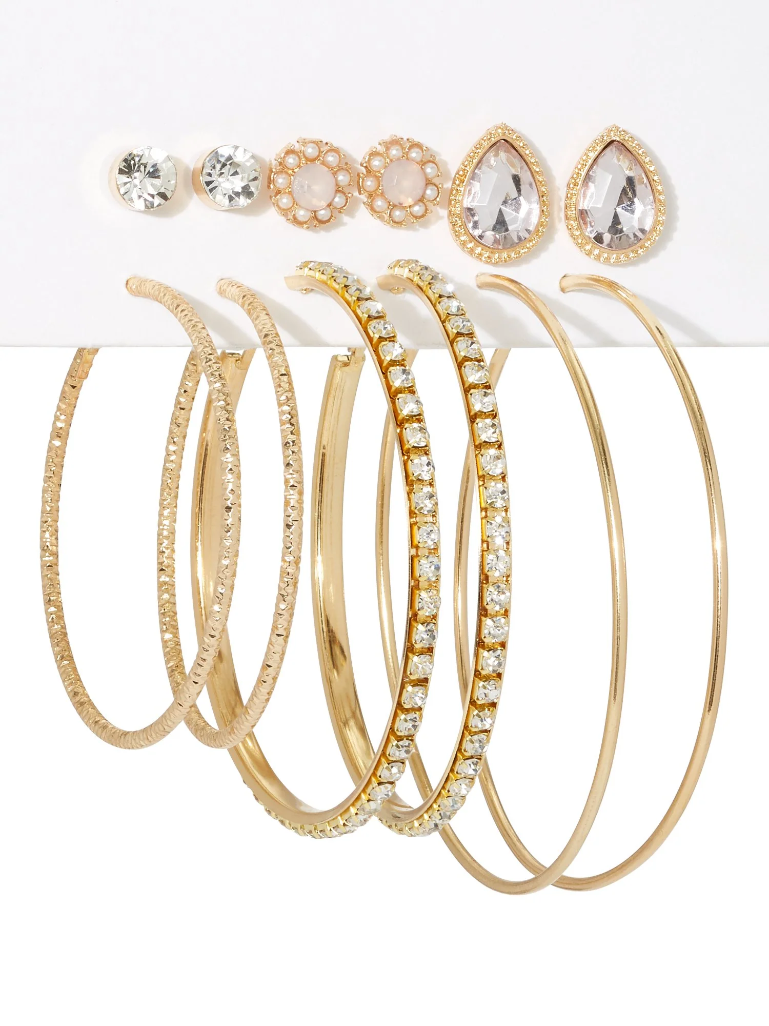 6-Piece Hoop & Post Earring Set