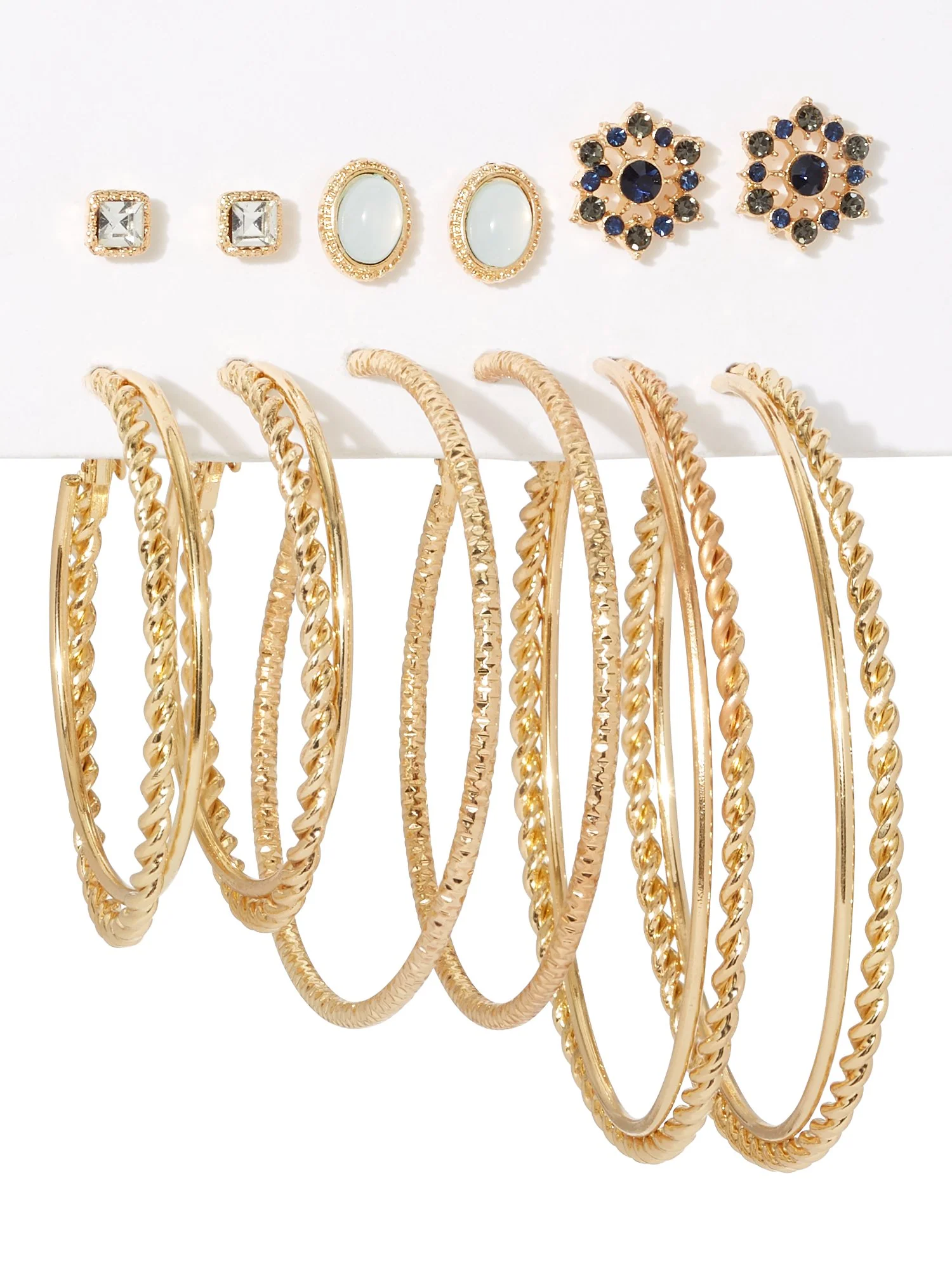 6-Piece Hoop & Post Earring Set