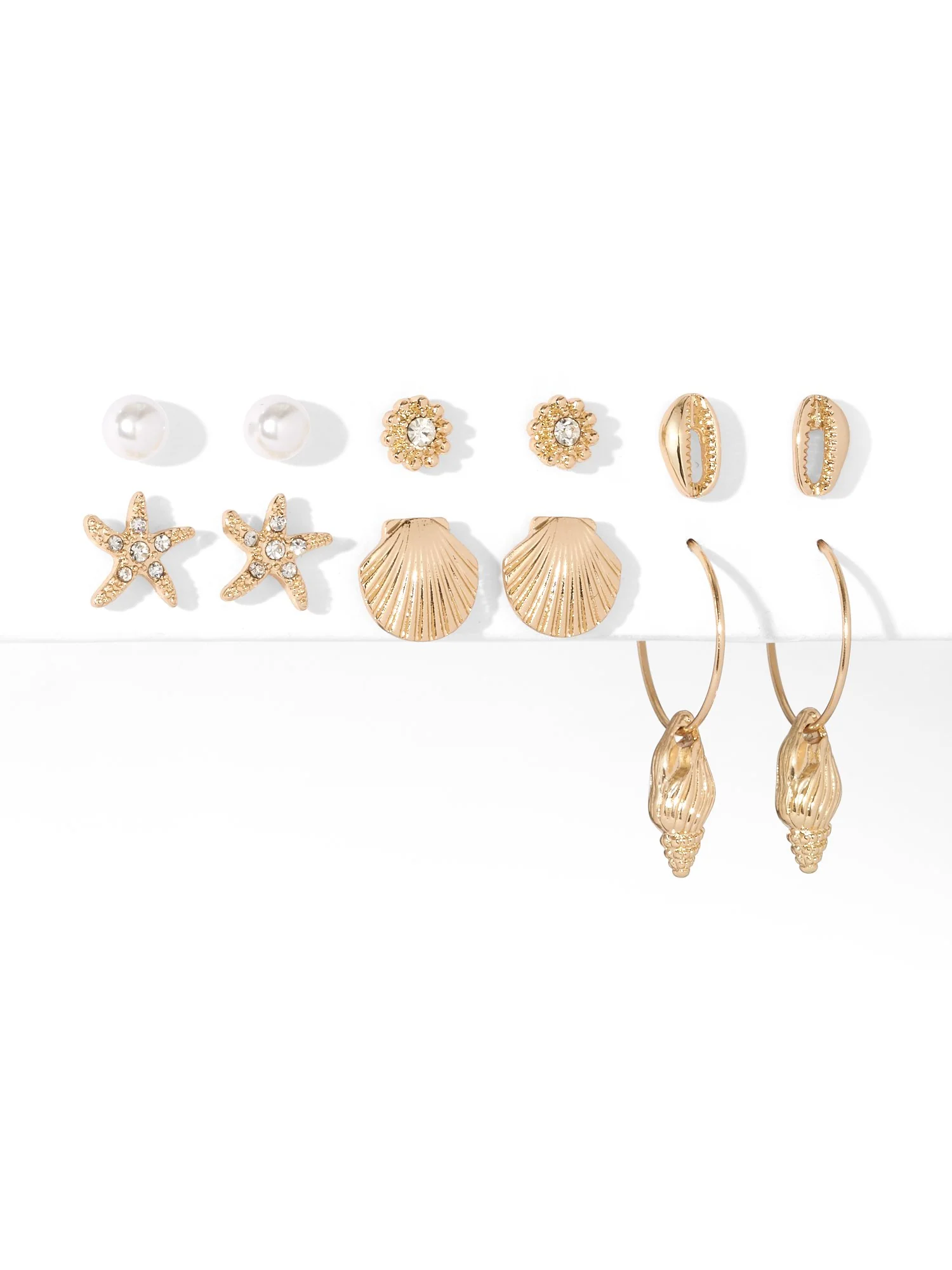 6-Piece Hoop & Post Earring Set