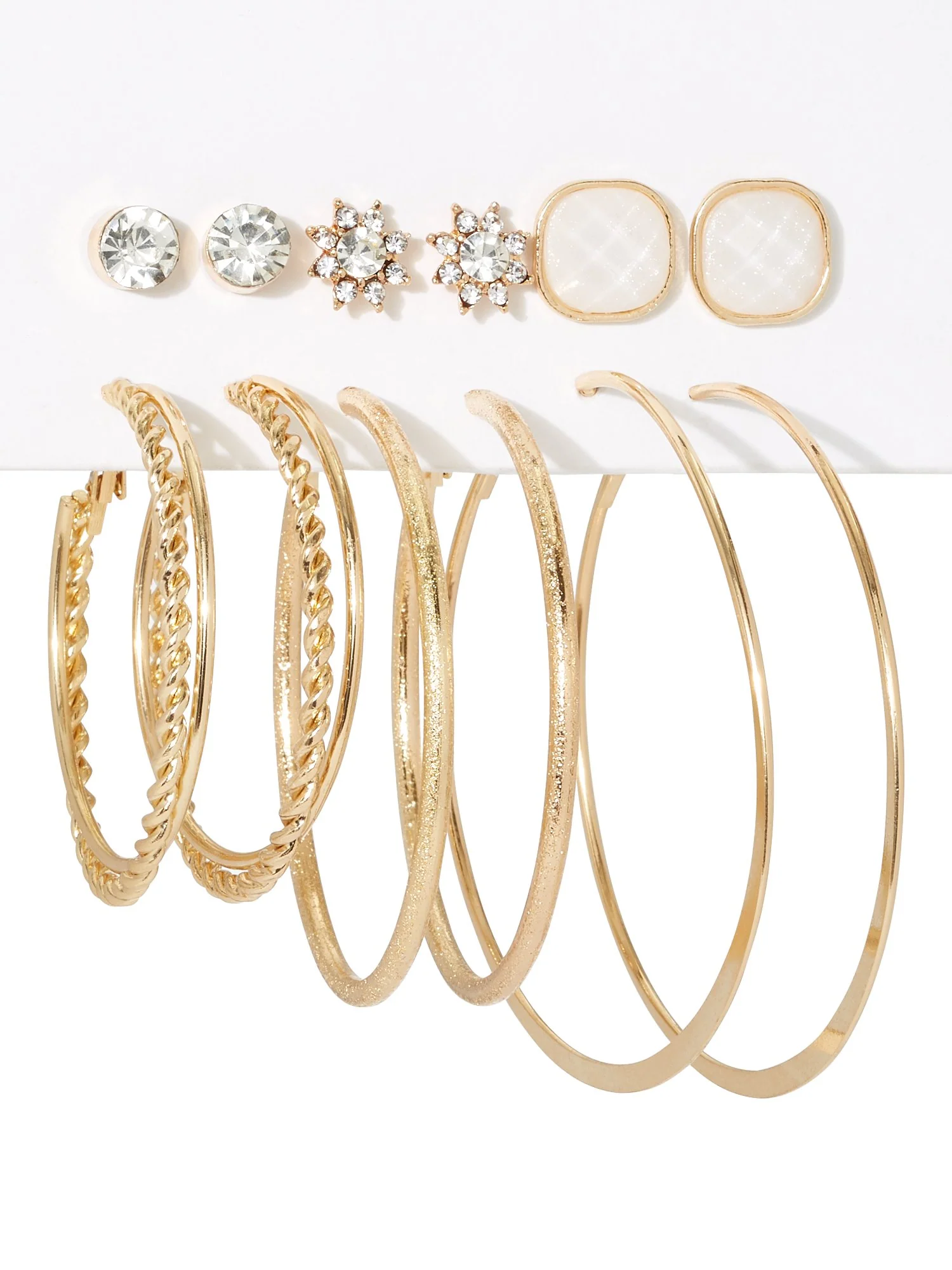 6-Piece Hoop & Post Earring Set