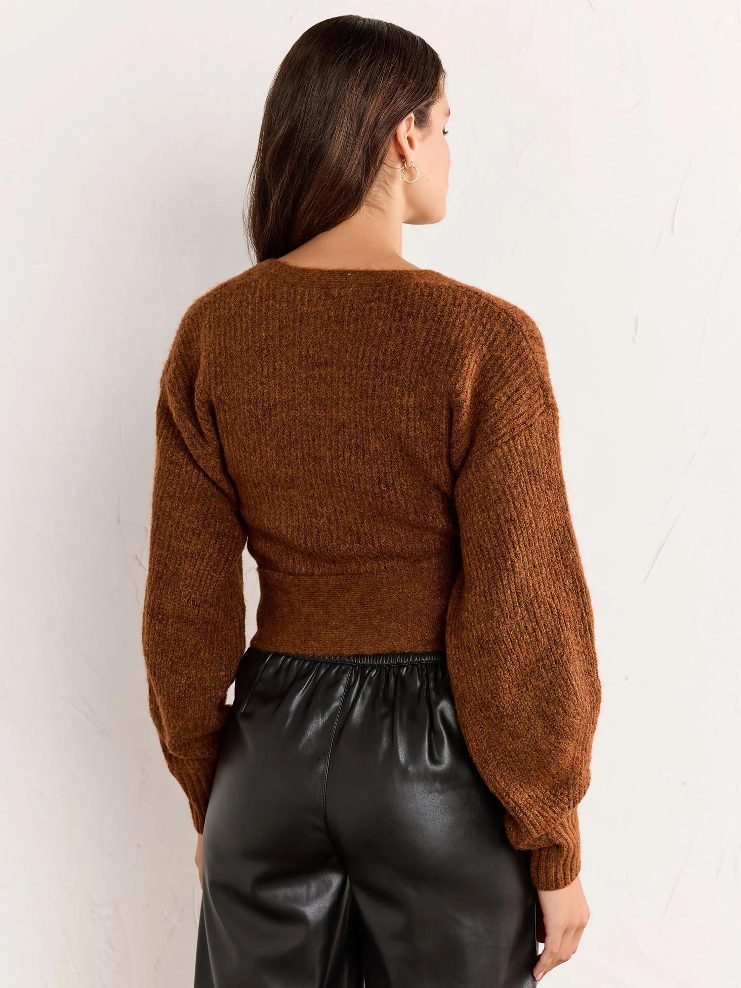 Flying Tomato Long Sleeve Surplice Neck Sweater - Brands We Love - Image 4