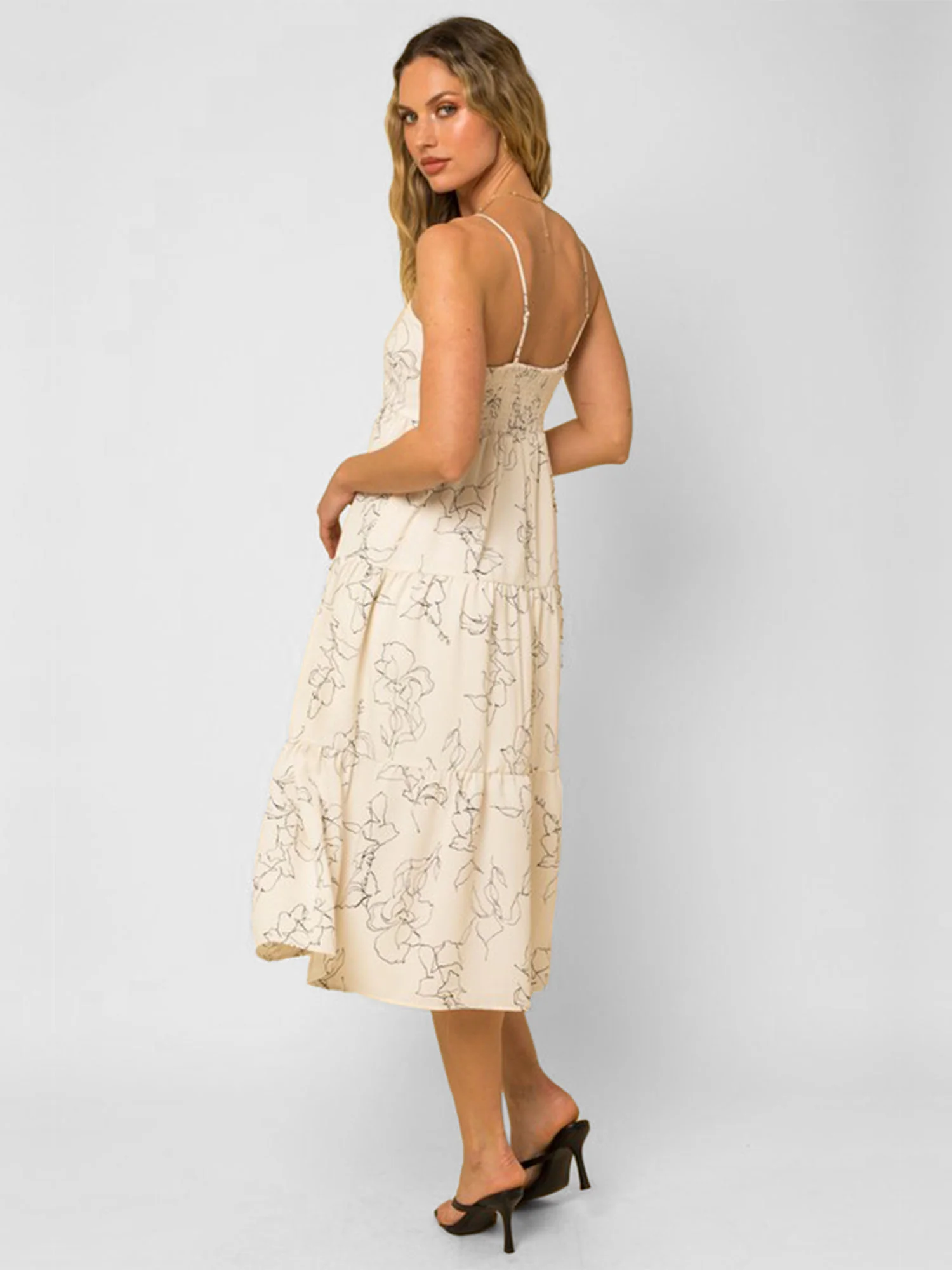 Gilli Abstract Floral Midi Dress - Brands We Love - Image 4
