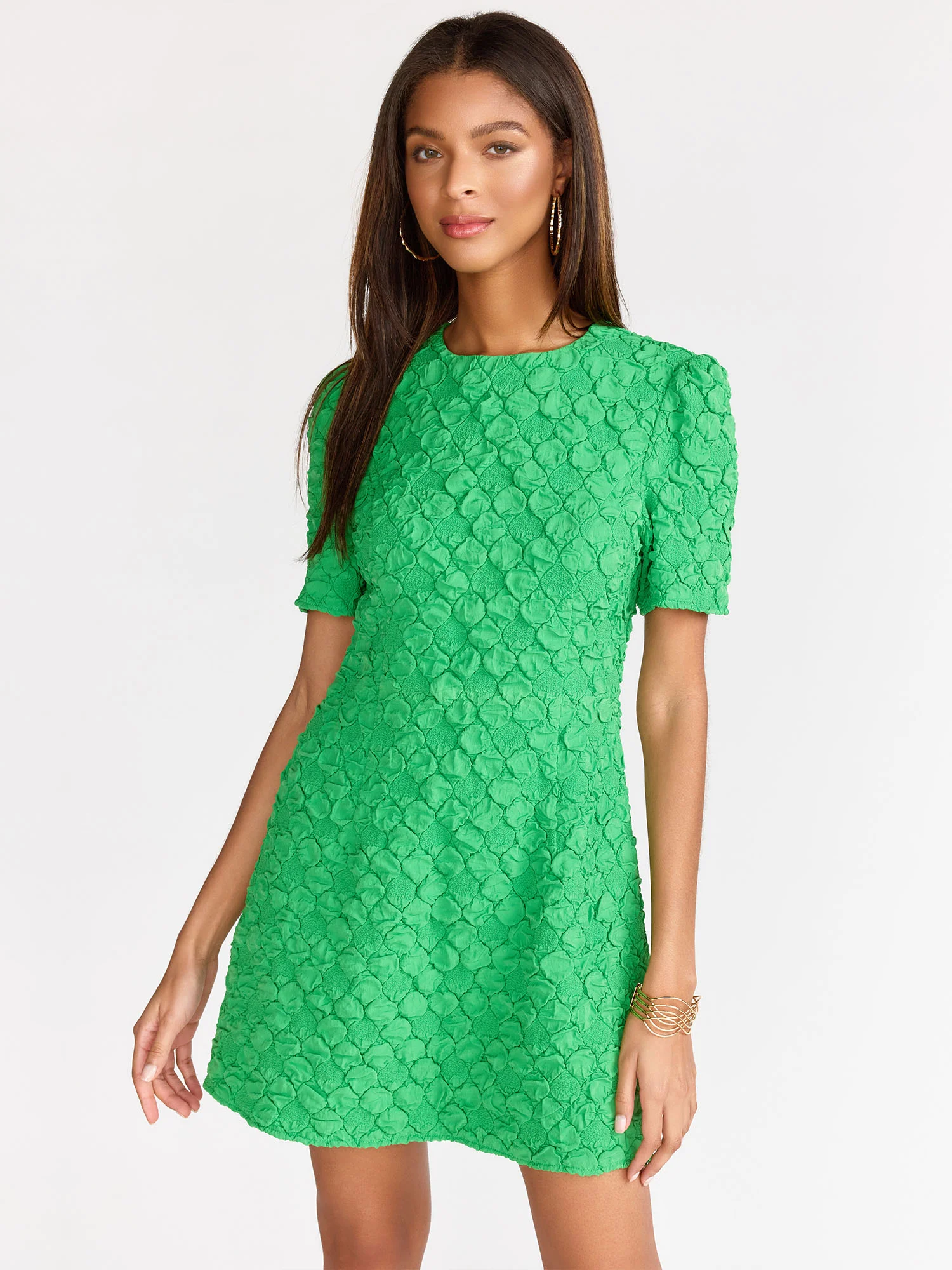 Lena Short Sleeve Popcorn Mini Dress - Brands We Love