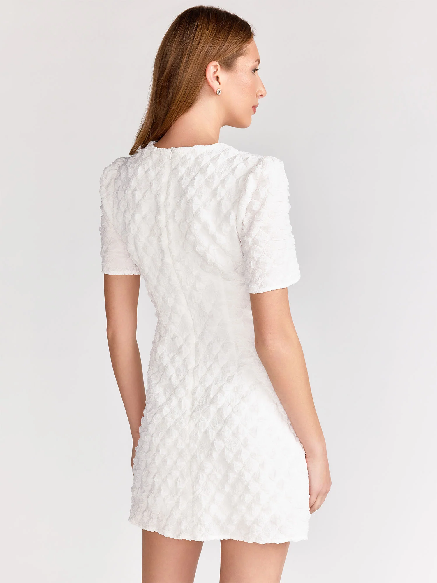Lena Short Sleeve Popcorn Mini Dress - Brands We Love - Image 8