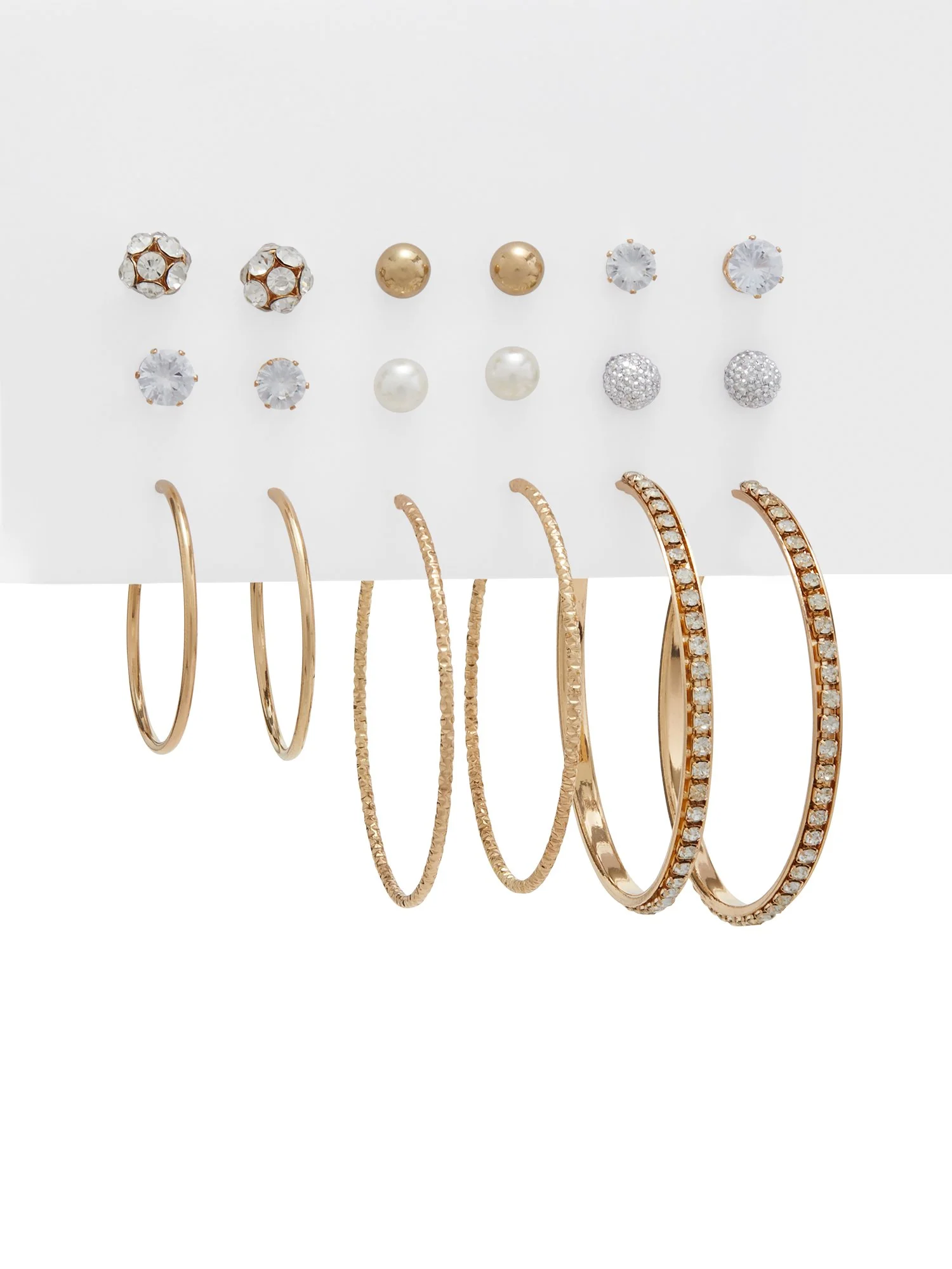 9-Piece Hoop & Stud Earrings Set