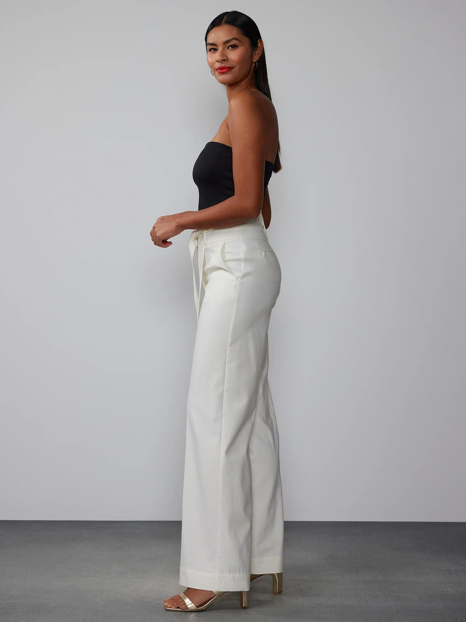 Wide Leg Tie Waist Pant - Image 2