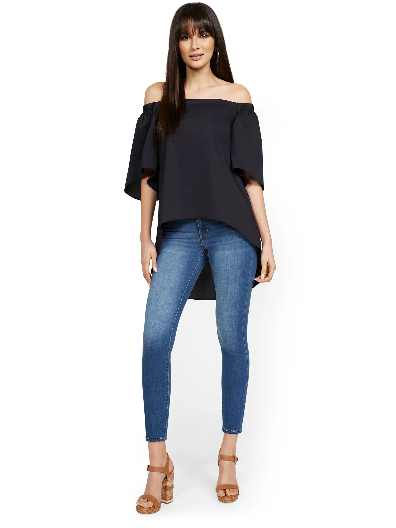 Abby High-Waisted Slimming Capri Jeans - Foxy Blue - Image 4