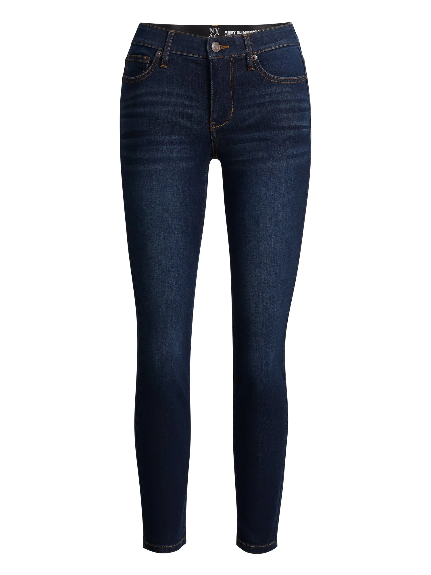 Abby Mid-Rise Slimming No Gap Super-Skinny Ankle Jeans - Dark Wash - Image 6