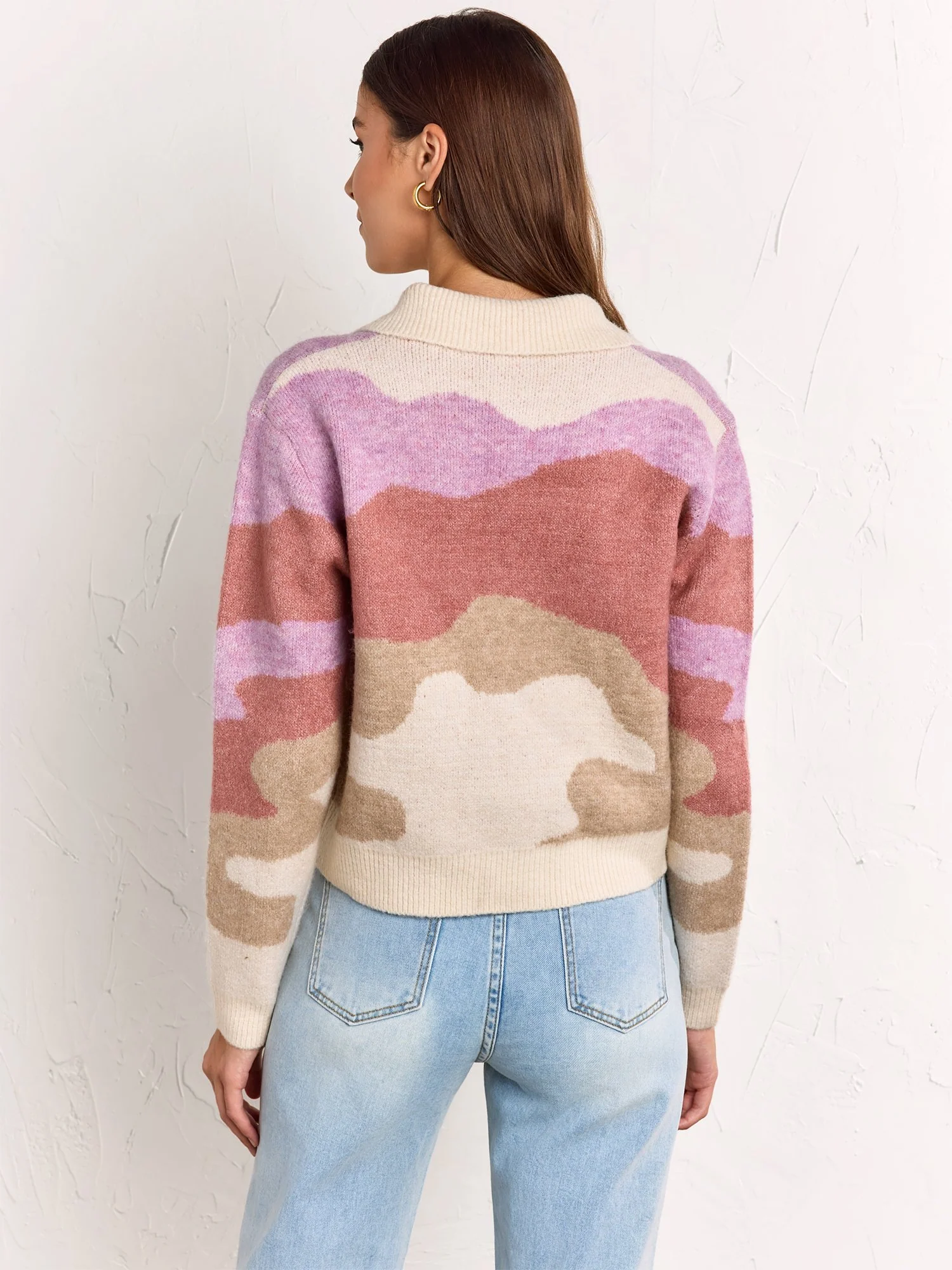 Dreamers By Debut Abstract Swirl Collared Cardigan - Brands We Love - Image 4