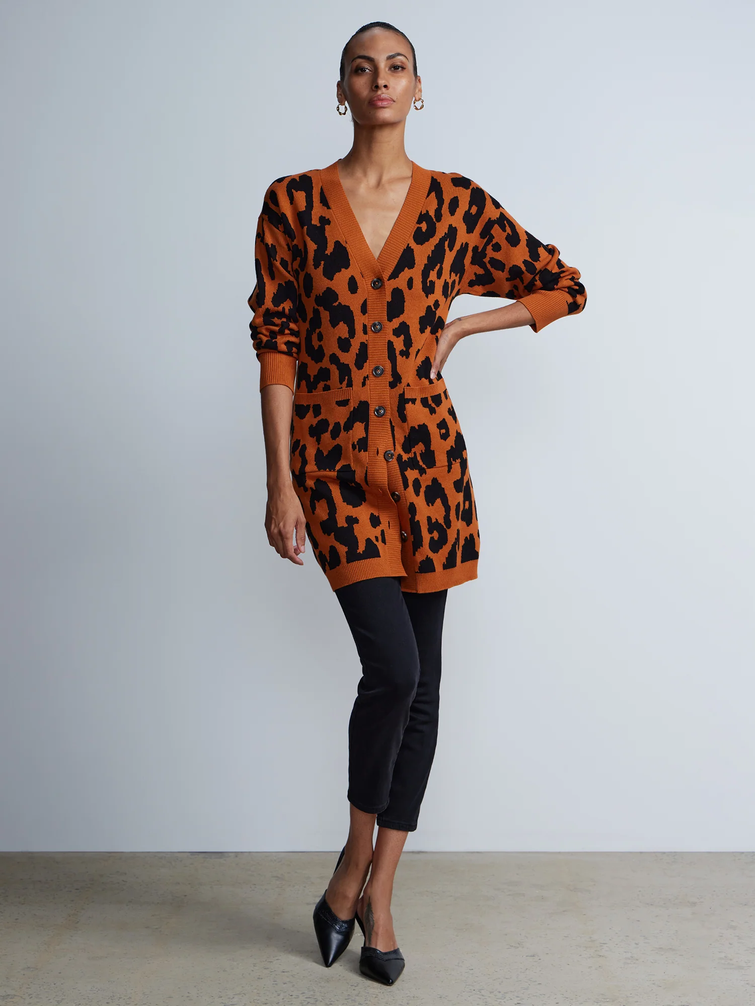 Animal Print Long Cardigan - Image 4
