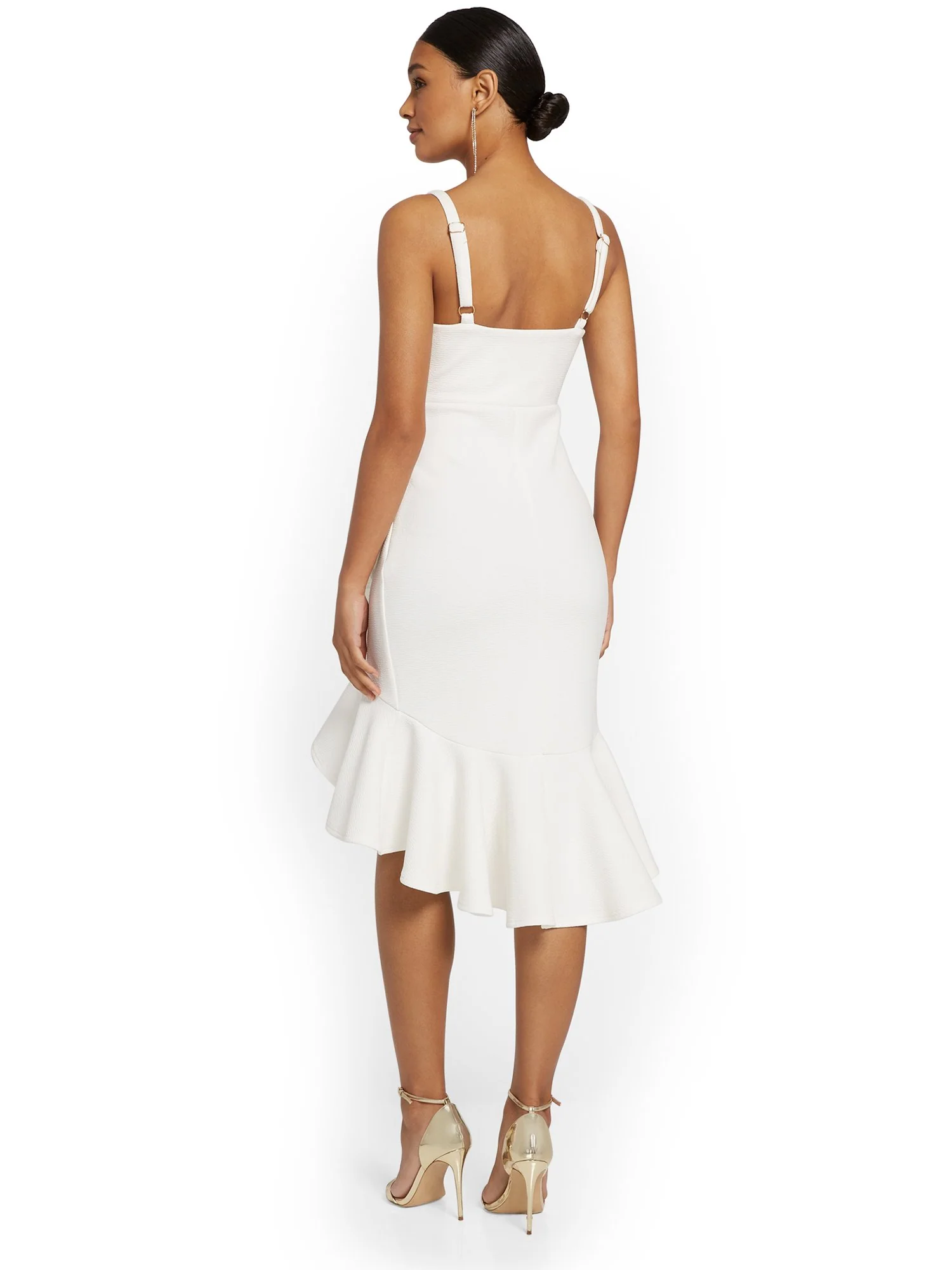 Lena Asymmetric Ruffle-Hem Dress - Brands We Love - Image 7