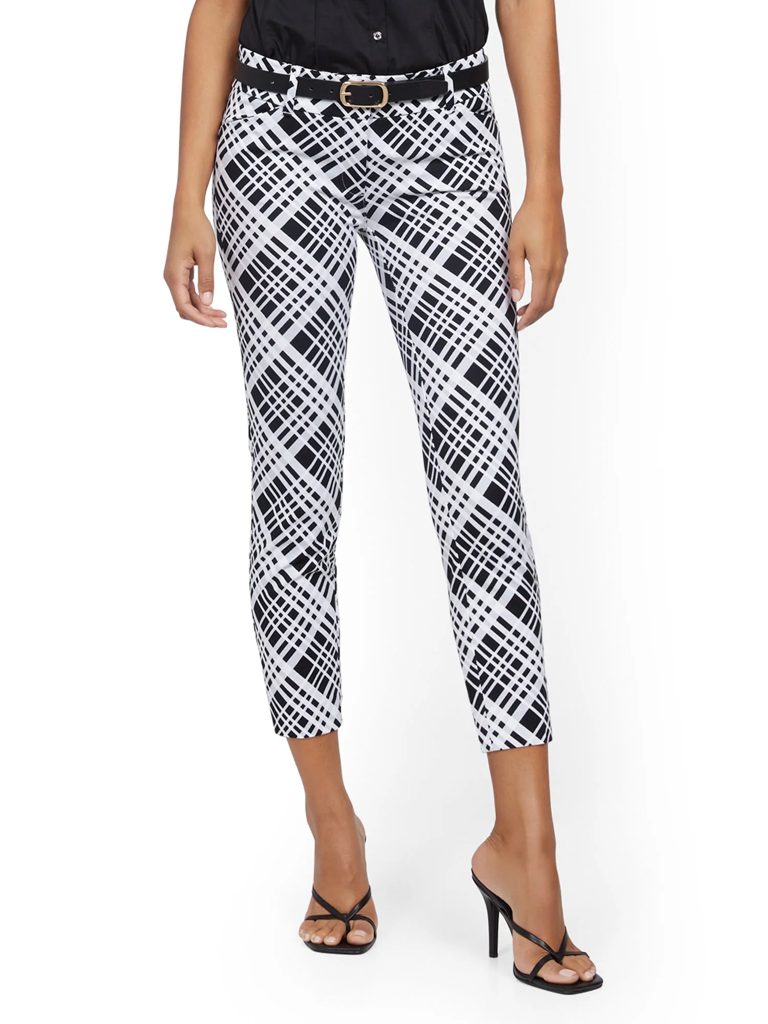 Audrey Capri Slim-Leg Pant - Plaid