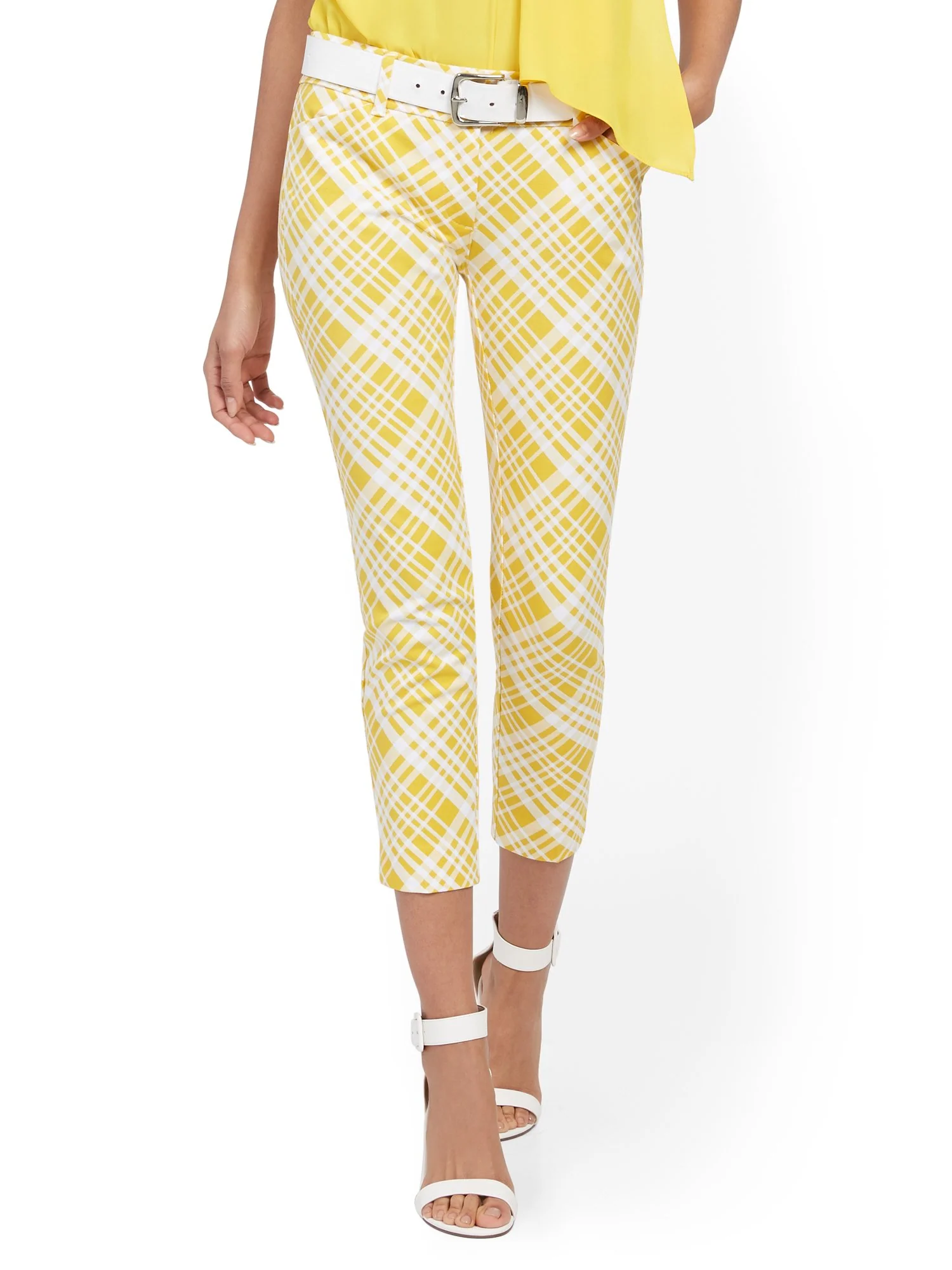 Audrey Capri Slim-Leg Pant - Plaid - Image 8